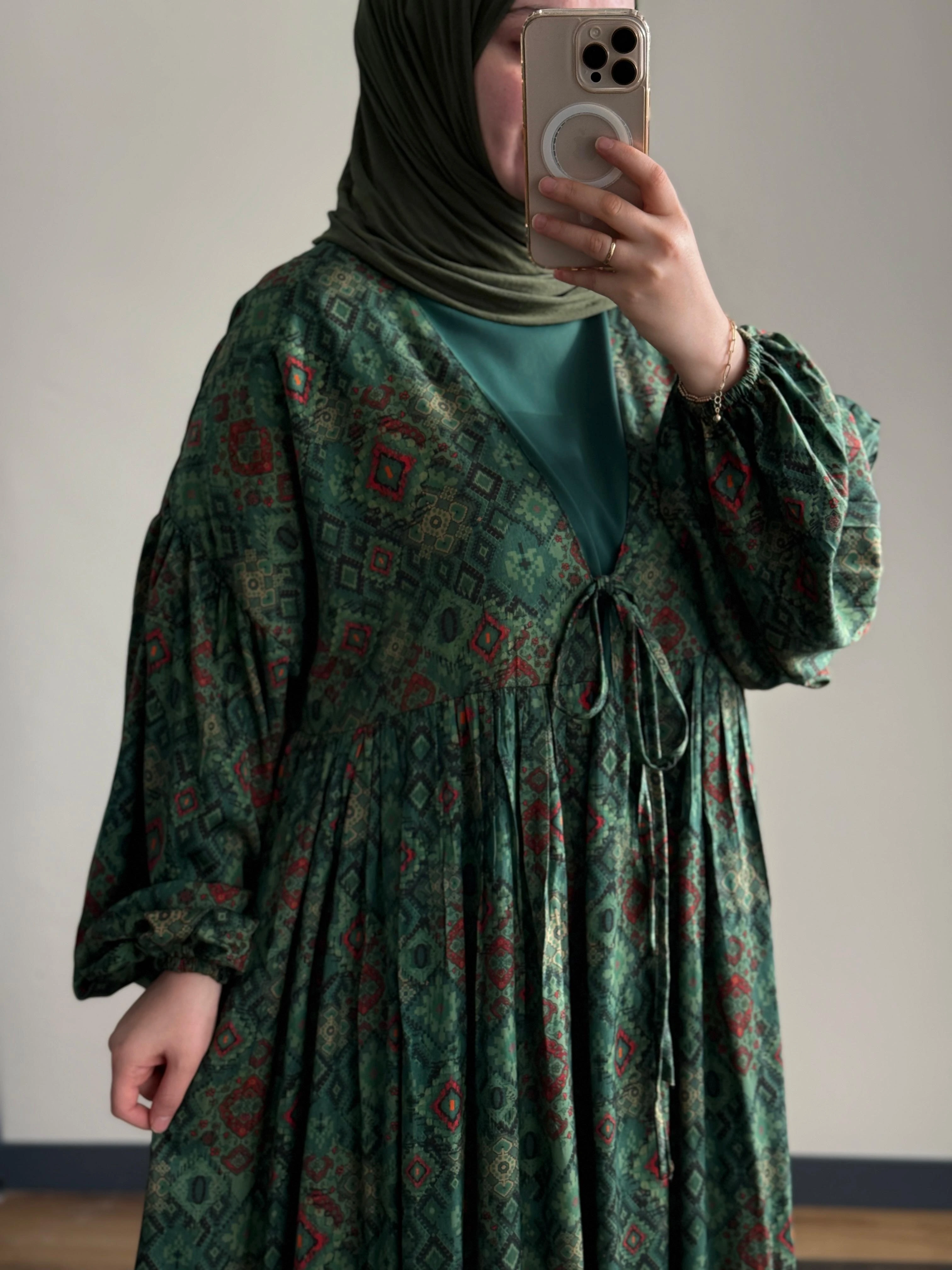 Suzak Kimono Tensel Elbise 