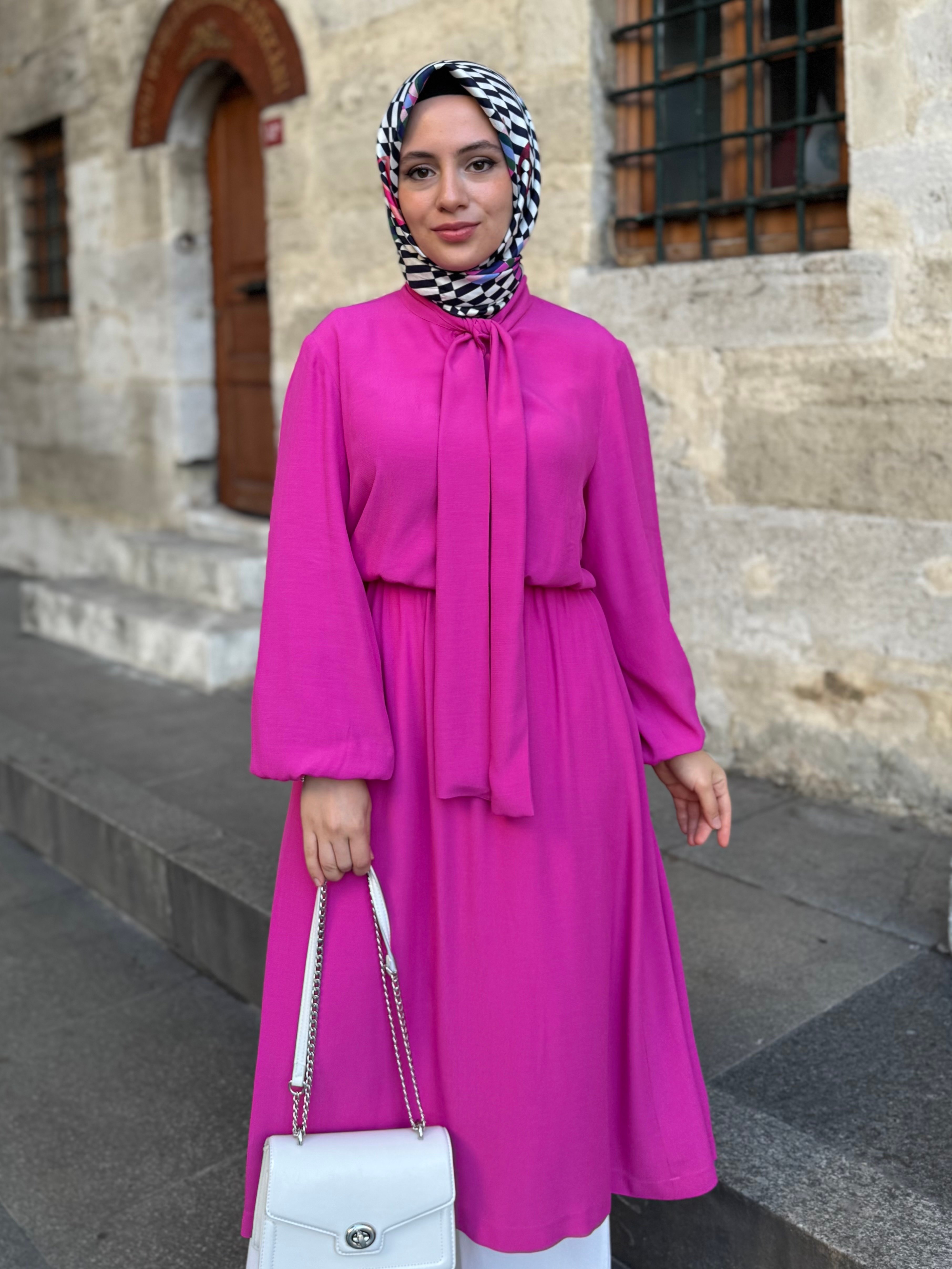 %100 Pamuklu Fularlı Tunik
