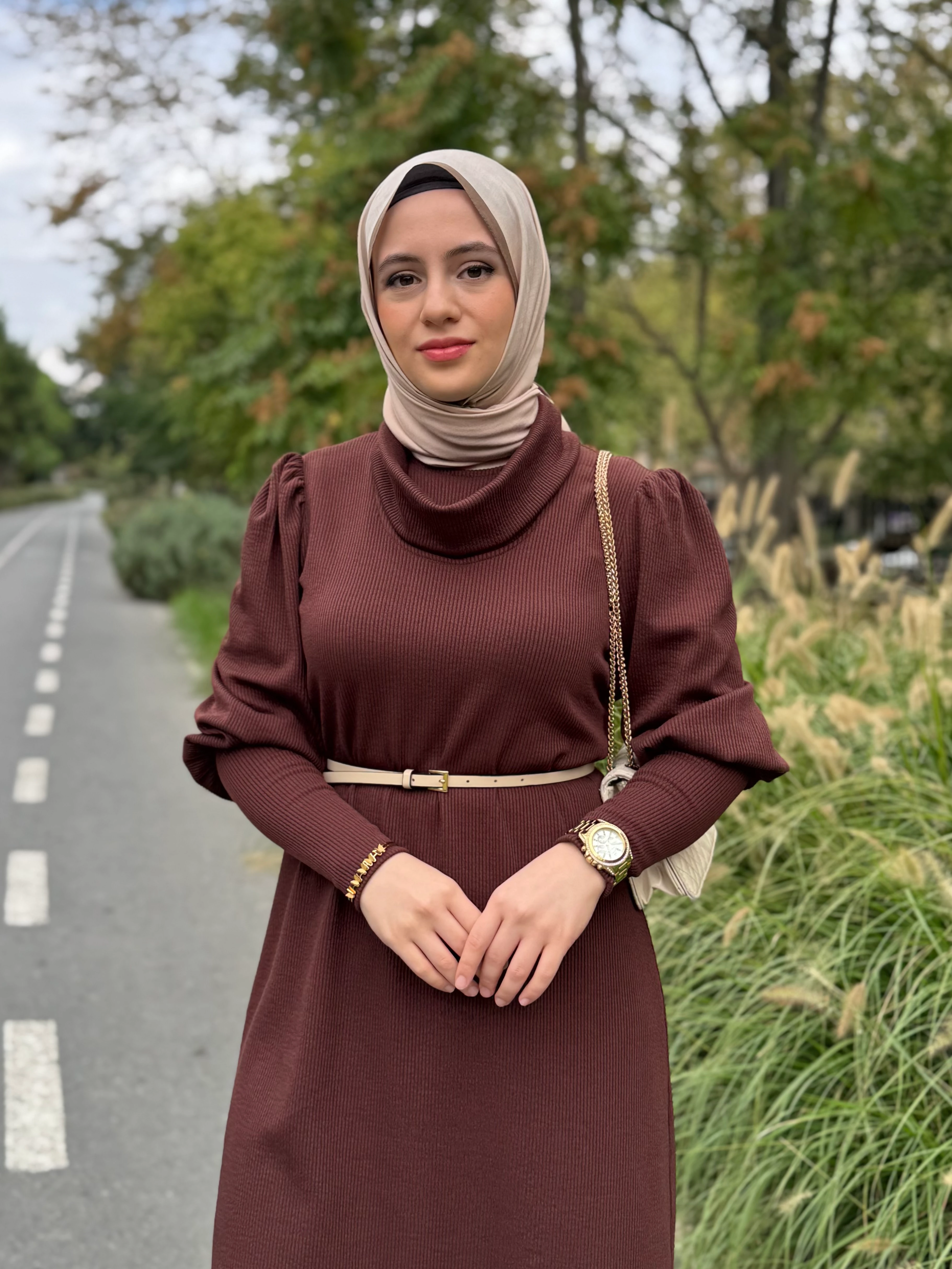 Devrik Yakalı Örgü Takım