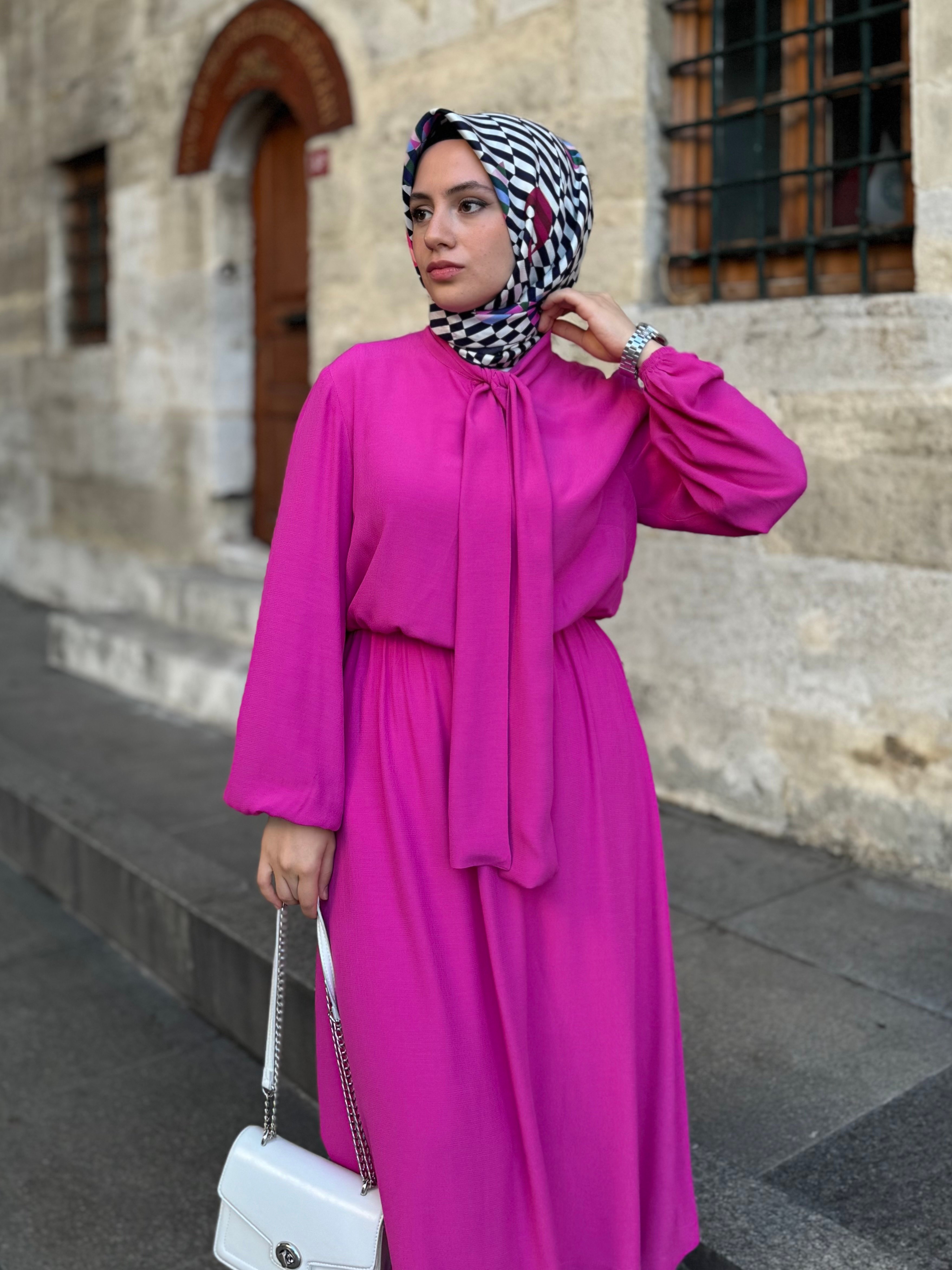 %100 Pamuklu Fularlı Tunik