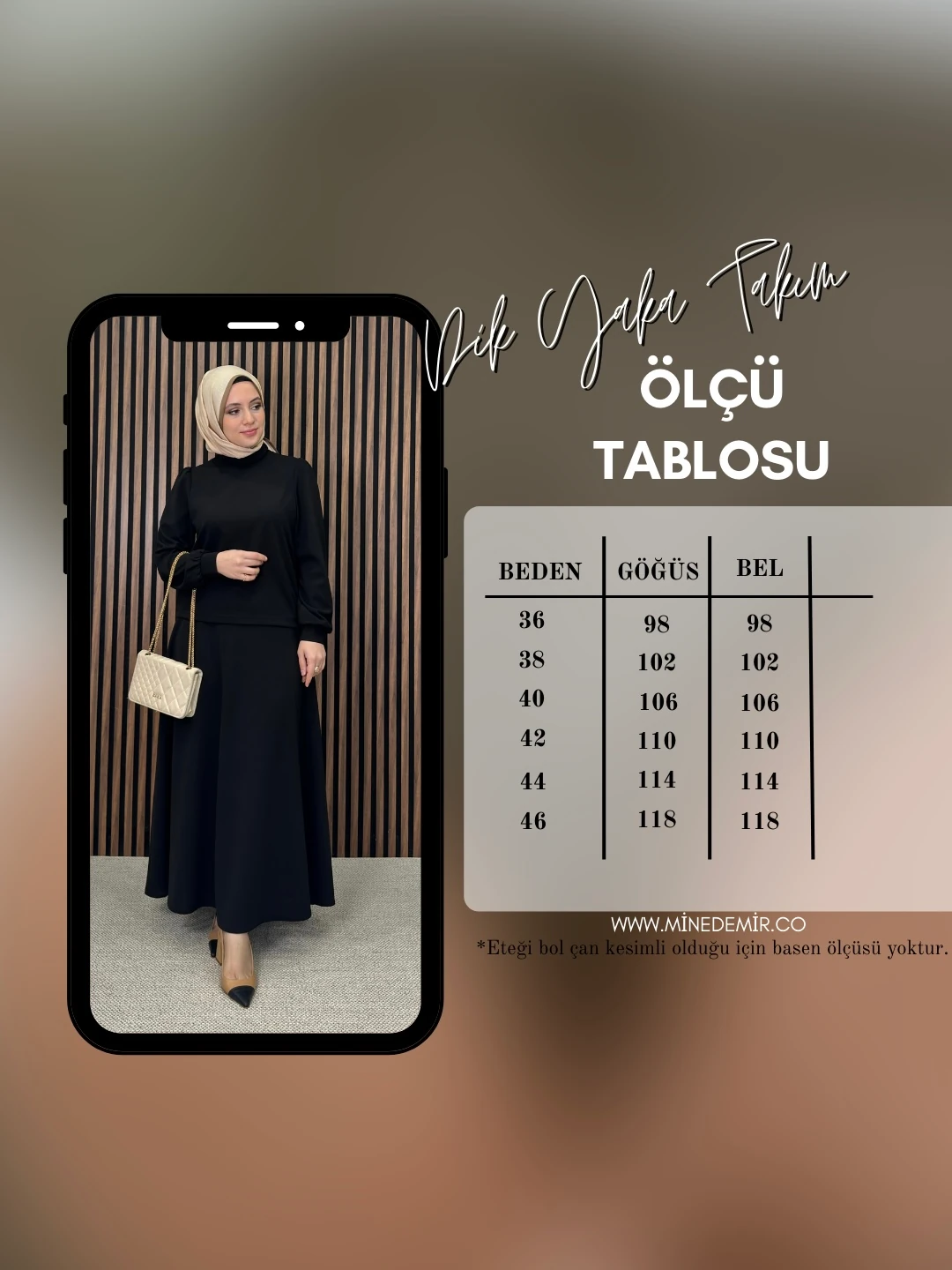 Dik Yaka Bluz Etek Takım