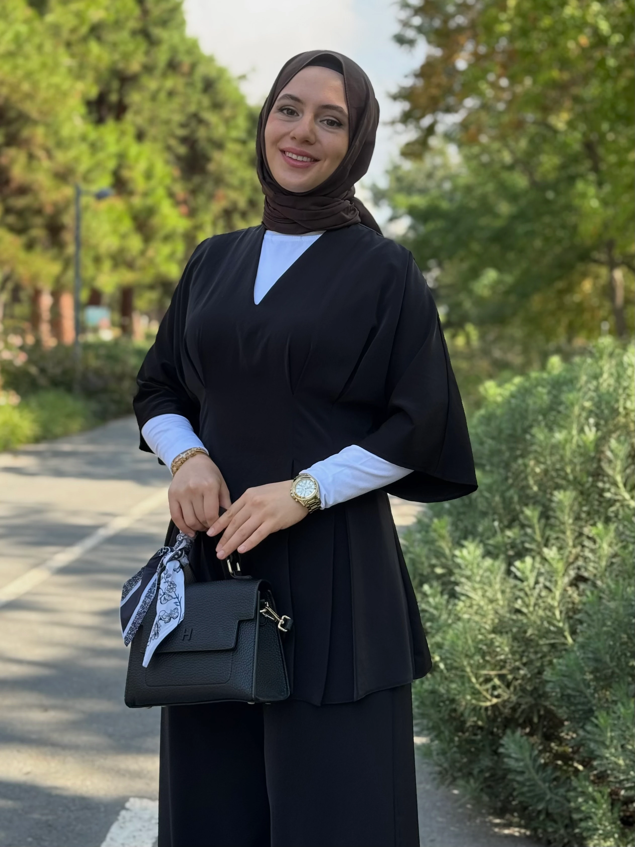 Pileli Tunik Bol Pantolon Takım