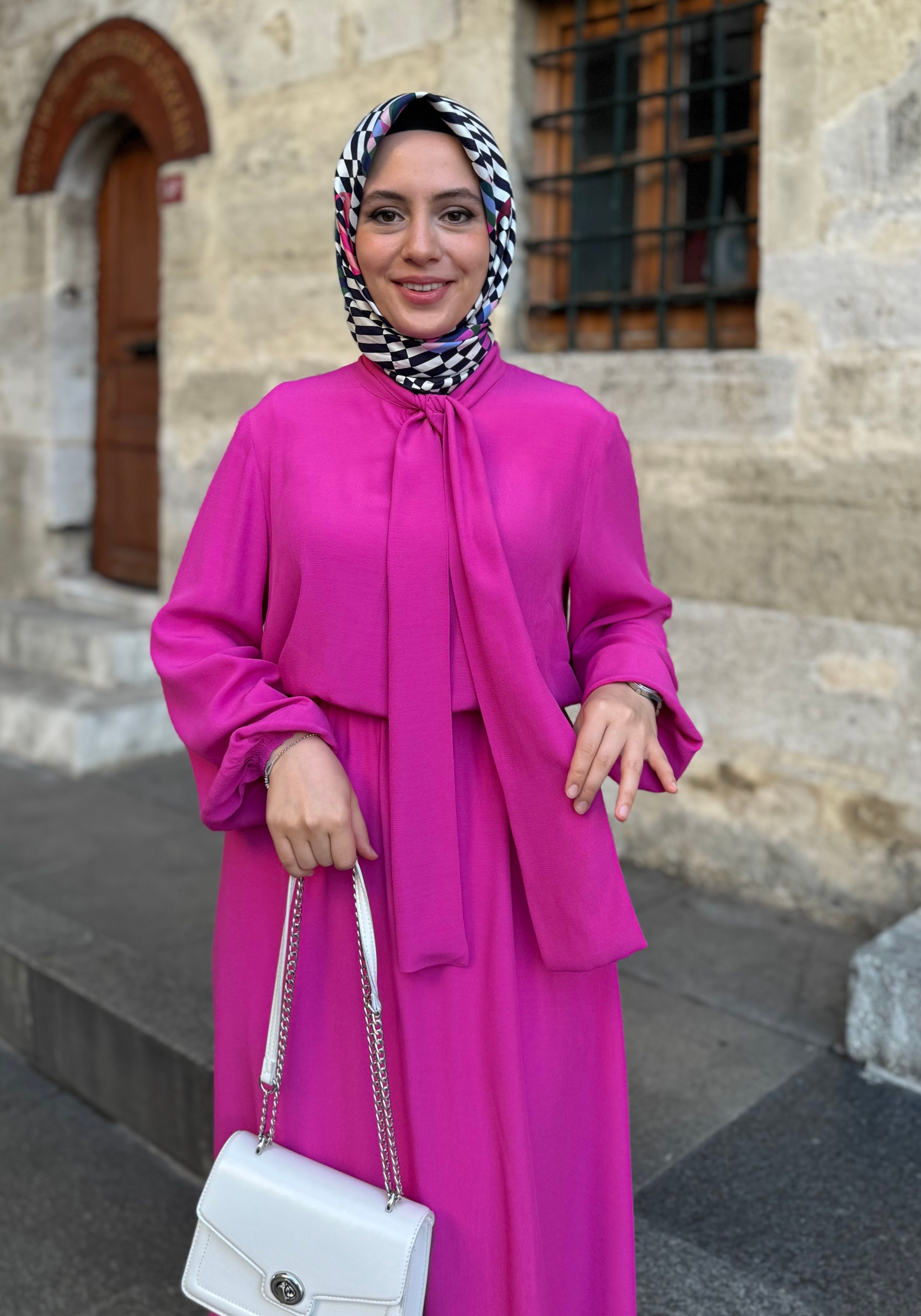 %100 Pamuklu Fularlı Tunik