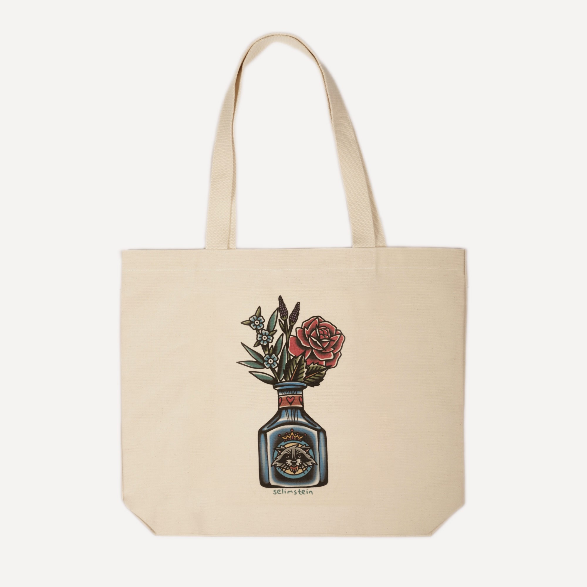 Brekkie Vase Pattern Canvas Tote Bag