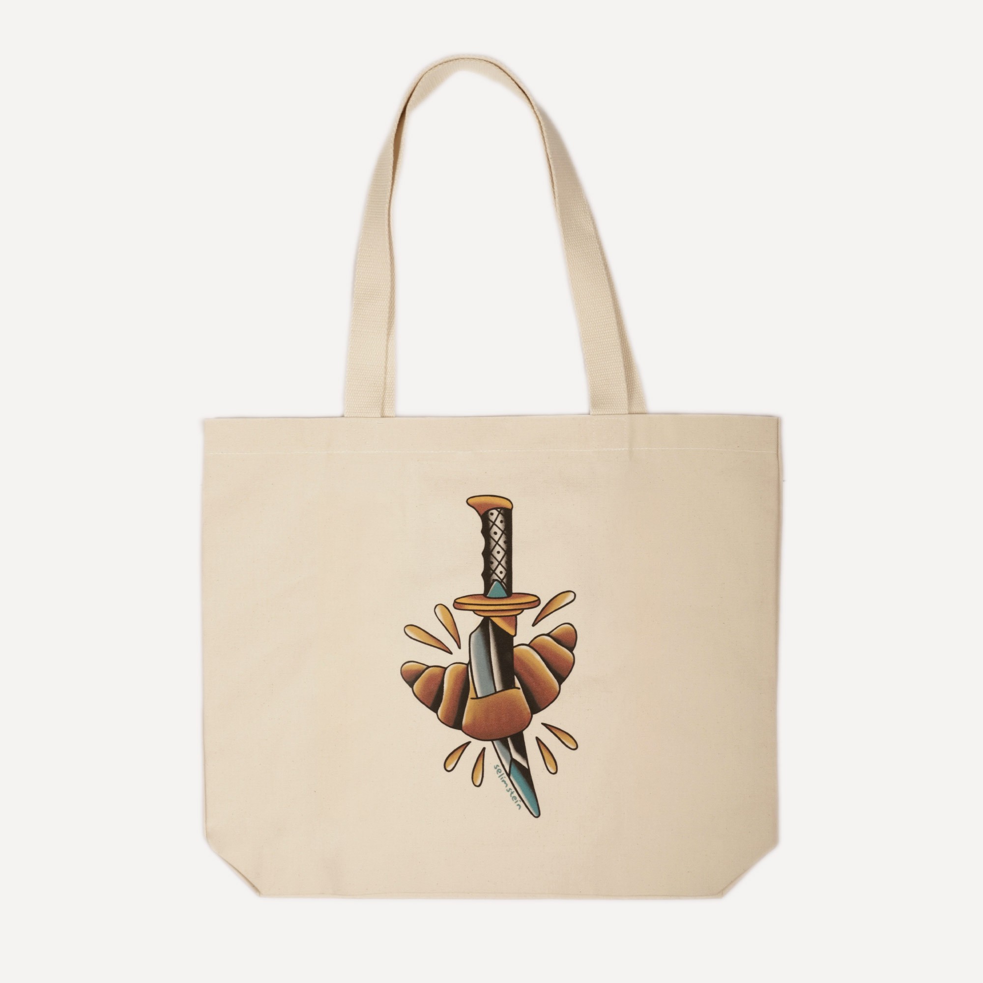 Knife Pattern Canvas Tote Bag