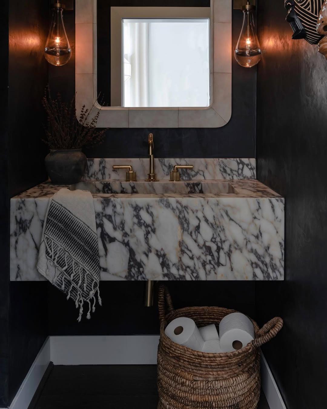 Modern -Minimalist Design Calacatta Viola Marble Sink :A Unique Work of Art for Your Bathroom