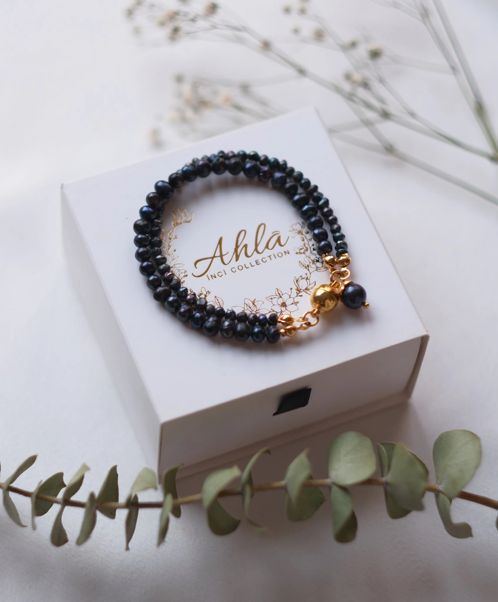 SİYAH İNCİ BİLEKLİK