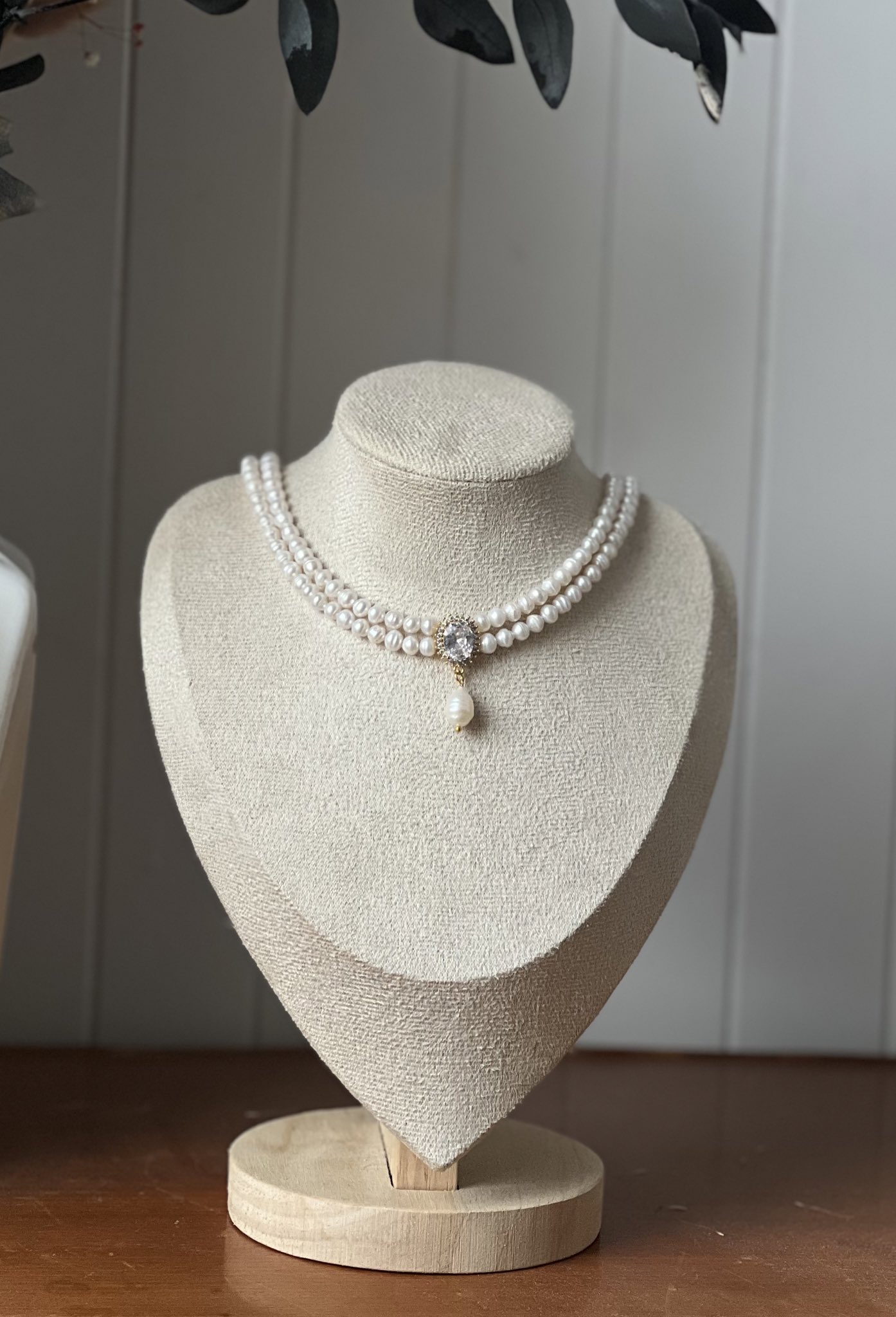 çift sıra inci kolye