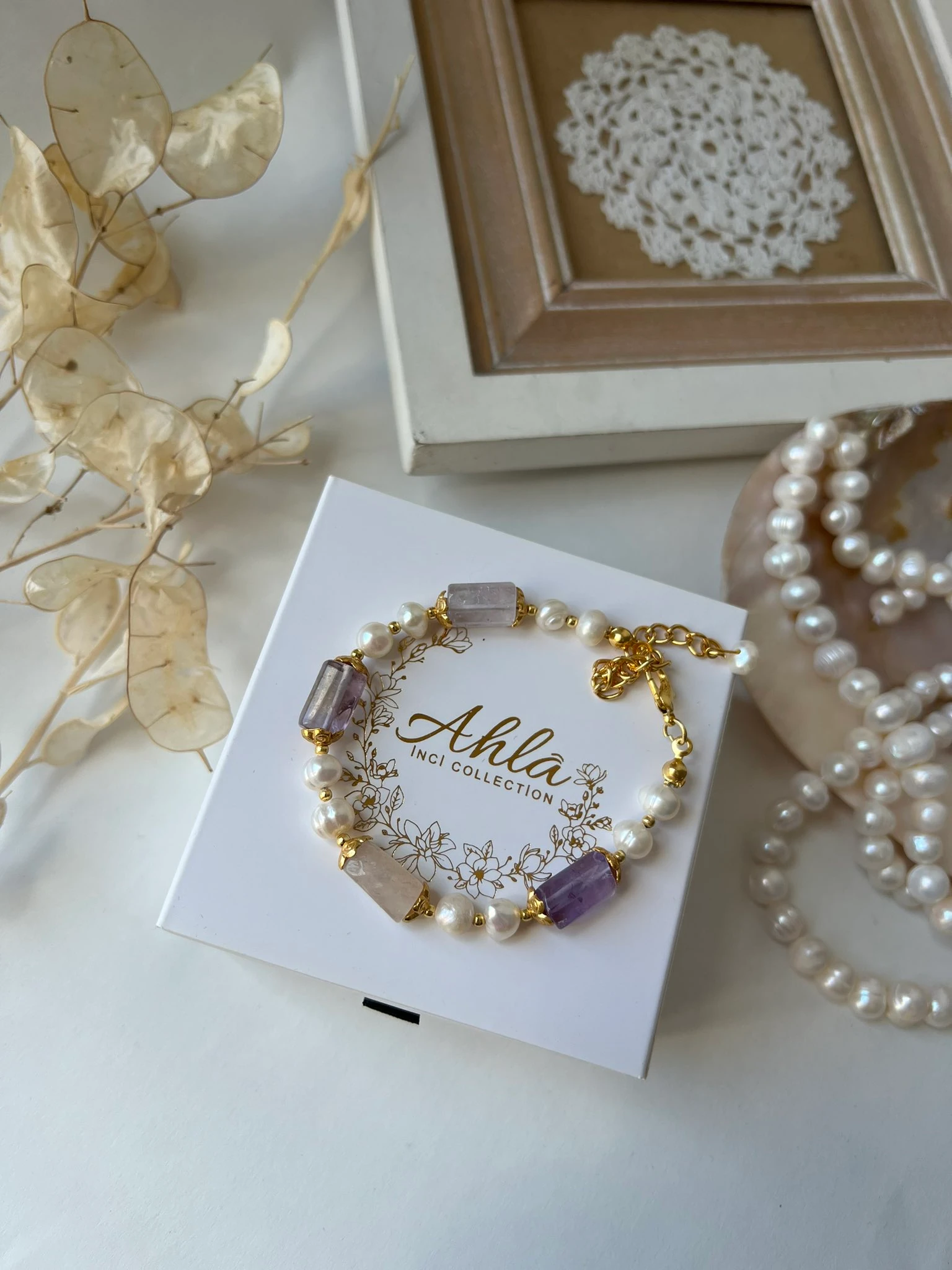 AMETİST İNCİ BİLEKLİK