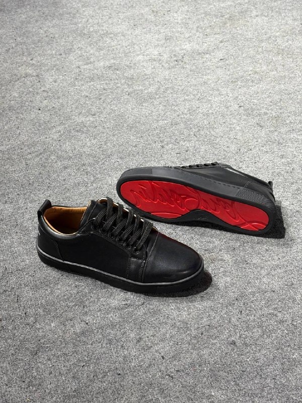 Kırmızı Tabanlı Sneaker - Siyah