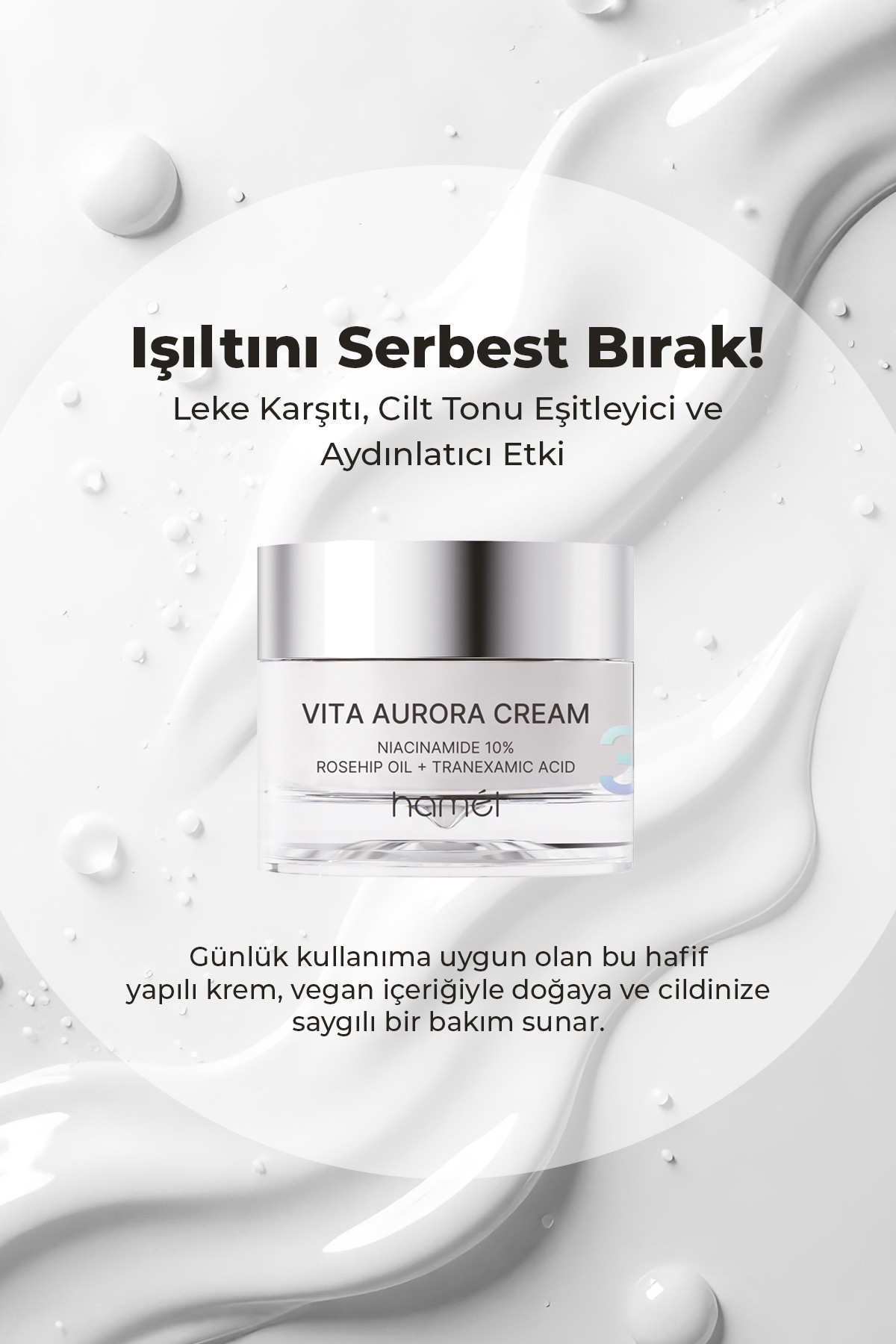 3X Vita Aurora Cream %10 Niacinamide Koyu Leke Karşıtı Cilt Tonu Eşitleyici Krem Kore 50ml