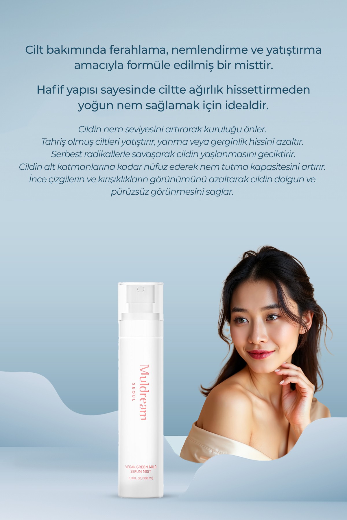 Hassas Ciltler İçin Sebum Kontrolü ve Nem Bakımı S.O.S Kore Sprey Serum 110ml – Yatıştırıcı & Bariyer Güçlendirici