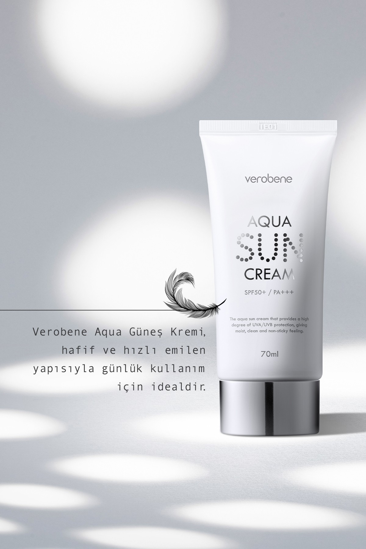 Hafif Dokulu Suya Dayanıklı Güneş Kremi SPF50 PA+++ 70g