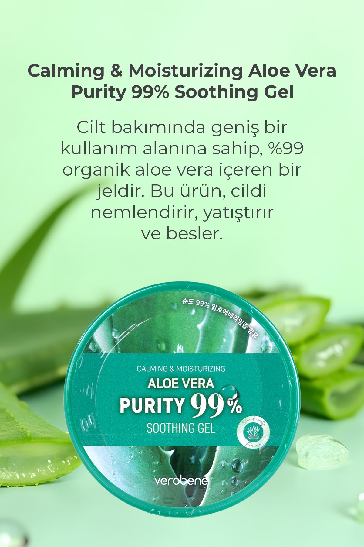 %99 Saf Aloe Vera Yatıştırıcı ve Nemlendirici Jel 300ml