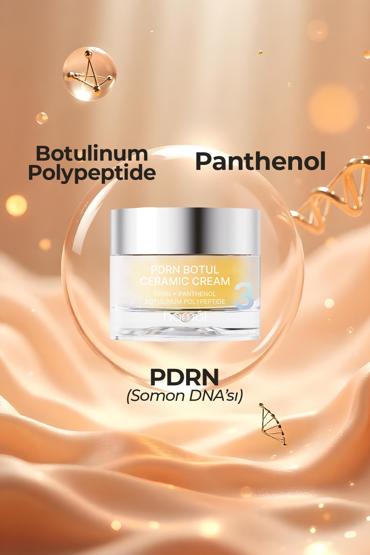 3X PDRN Botul Ceramic Cream Somon DNA lifting Etkili Doku Onarıcı Krem Kore 50ml