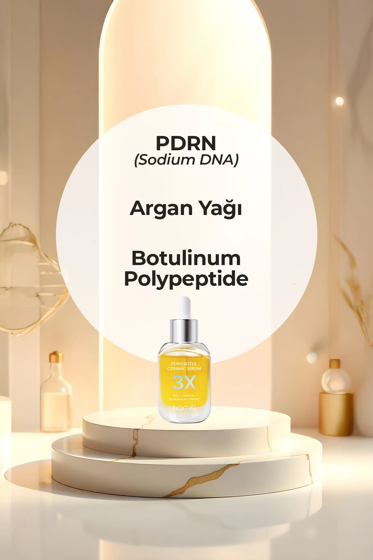3X PDRN Botul Ceramic Serum Sodium DNA Botoks Etkili Doku Onarıcı Serum Kore 30ml