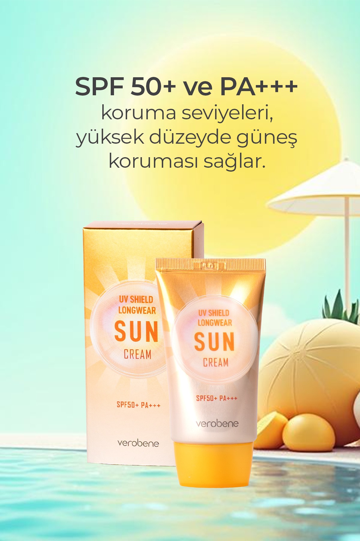 Uzun Süre Etkili Güneş Koruyucu Krem SPF50+ PA+++