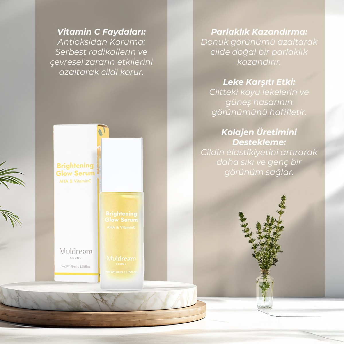 Leke Karşıtı Bakım Seti - Aha Ve C Vitamini Içerikli Krem & Serum