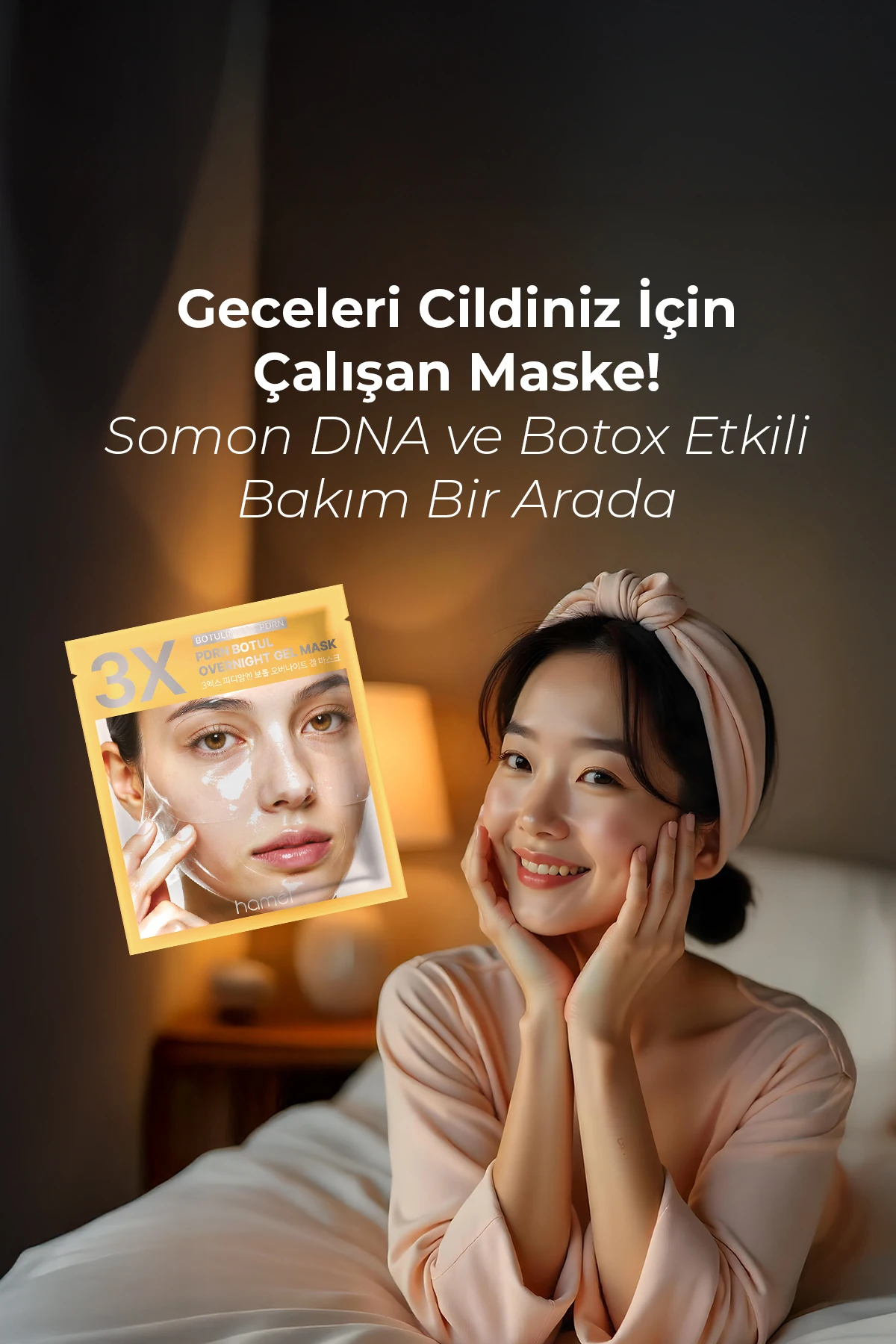 PDRN Botul Overnight Mask – Cilt Yenileyici ve Kolajenli Jel Maske 4 Pcs