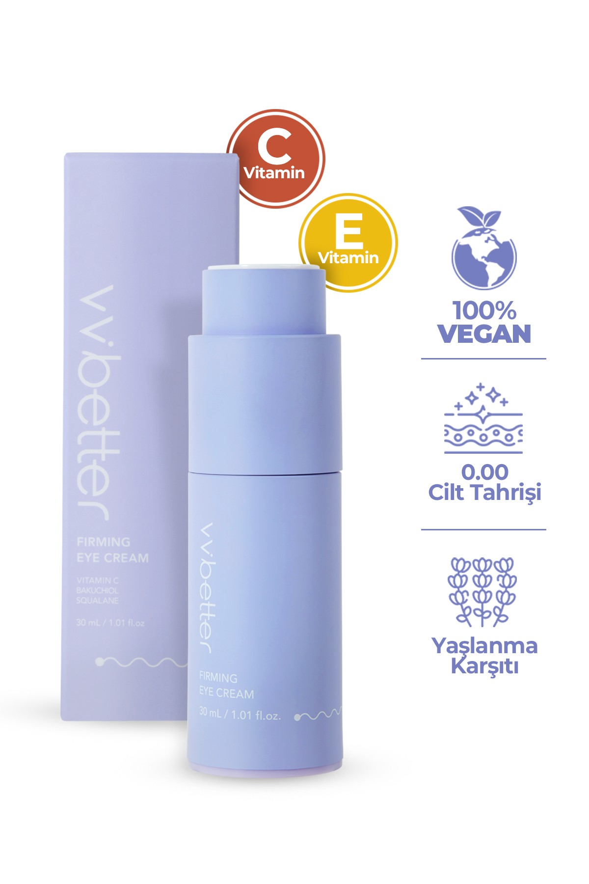 VVBETTER Kırışıklık ve Koyu Halka Karşıtı Kore Göz Çevresi Bakım Kremi – Aydınlatıcı & Nemlendirici Kore Göz Kremi 30 ml