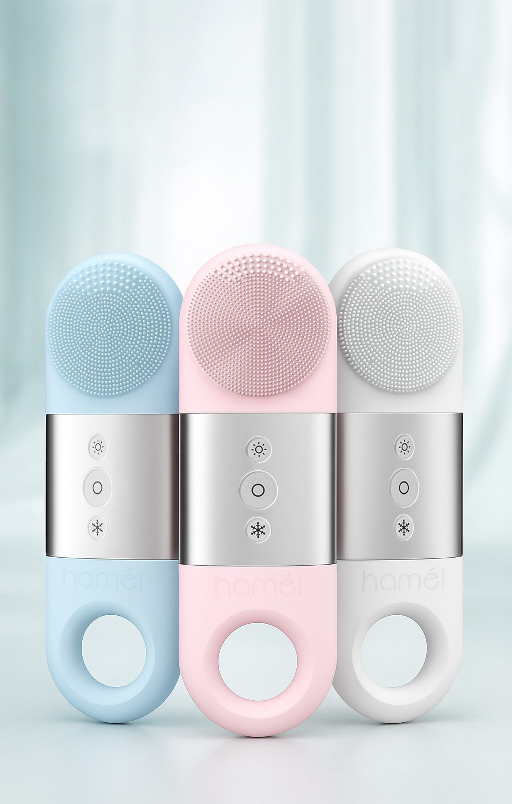 3X Deep Sonic Cleanser -LED Işıklı Titreşimli Isıtma Soğutma Özellikli Yüz Temizleme ve Masaj Cihazı