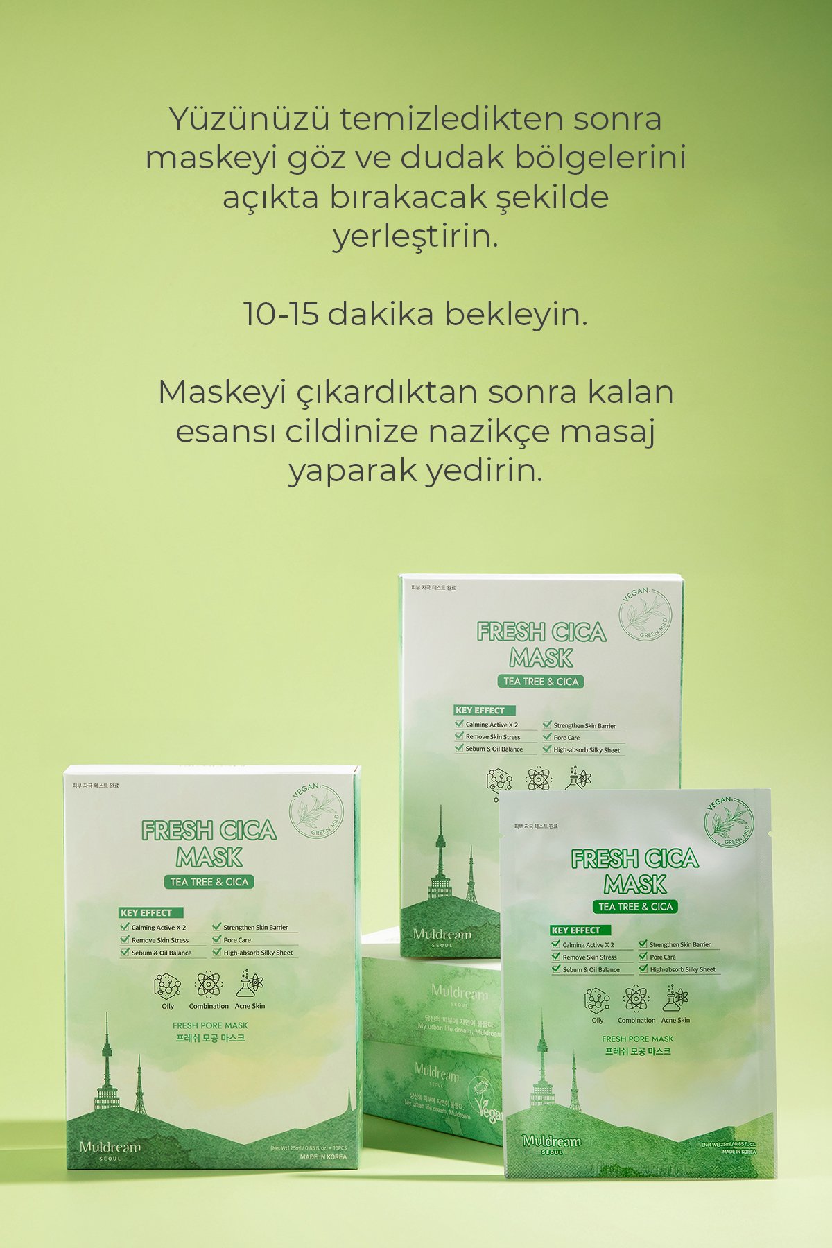 Çay Ağacı Yağı Gözenek Sıkılaştırıcı ve Sebum Dengesi Sağlayan Kore Maske 25ml