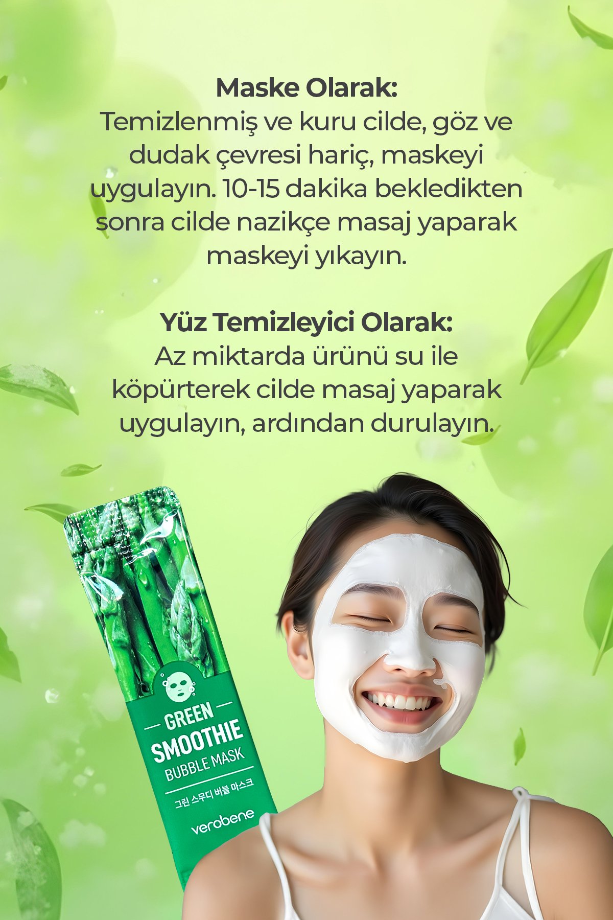 Gözenek Temizleyici Yeşil Köpüren Maske (Şase) 1g