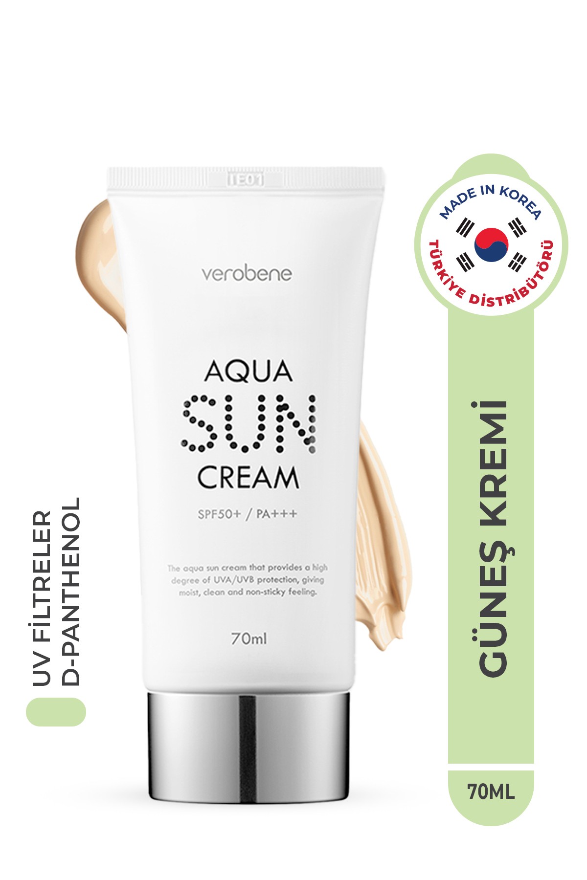 Hafif Dokulu Suya Dayanıklı Güneş Kremi SPF50 PA+++ 70g