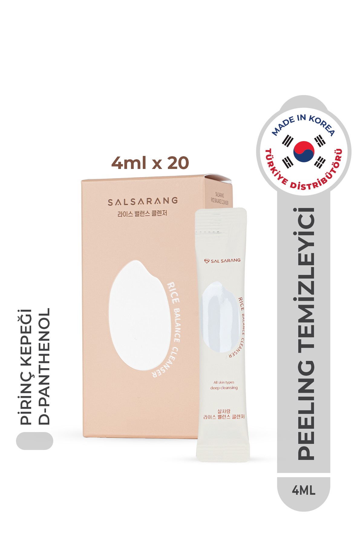 SALSARANG Pirinç Dengesi Kore Temizleyici 4ml x 20 – Gözenek Temizleyici & Sebum Kontrolü