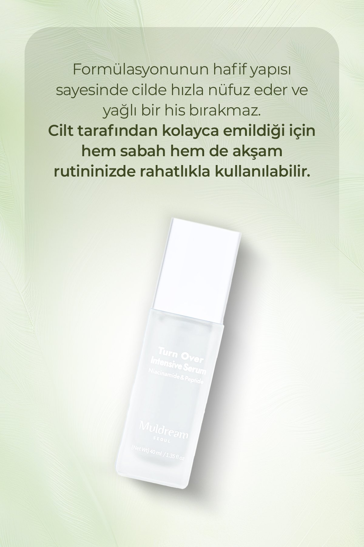 Niacinamide ve Peptit İçerikli Sıkılaştırıcı Yenileyici Kore Yoğun Bakım Serumu 40ml – Anti-Aging & Elastikiyet Artırıcı