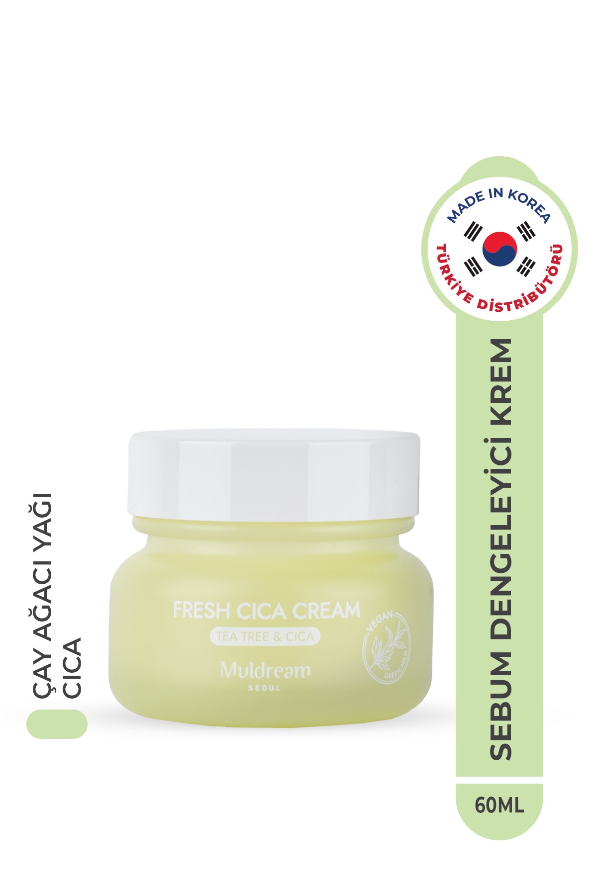 Fresh Cica Cream Akne Karşıtı Sebum Dengeleyici Nemlendirici Yüz Kremi Kore 60ml 