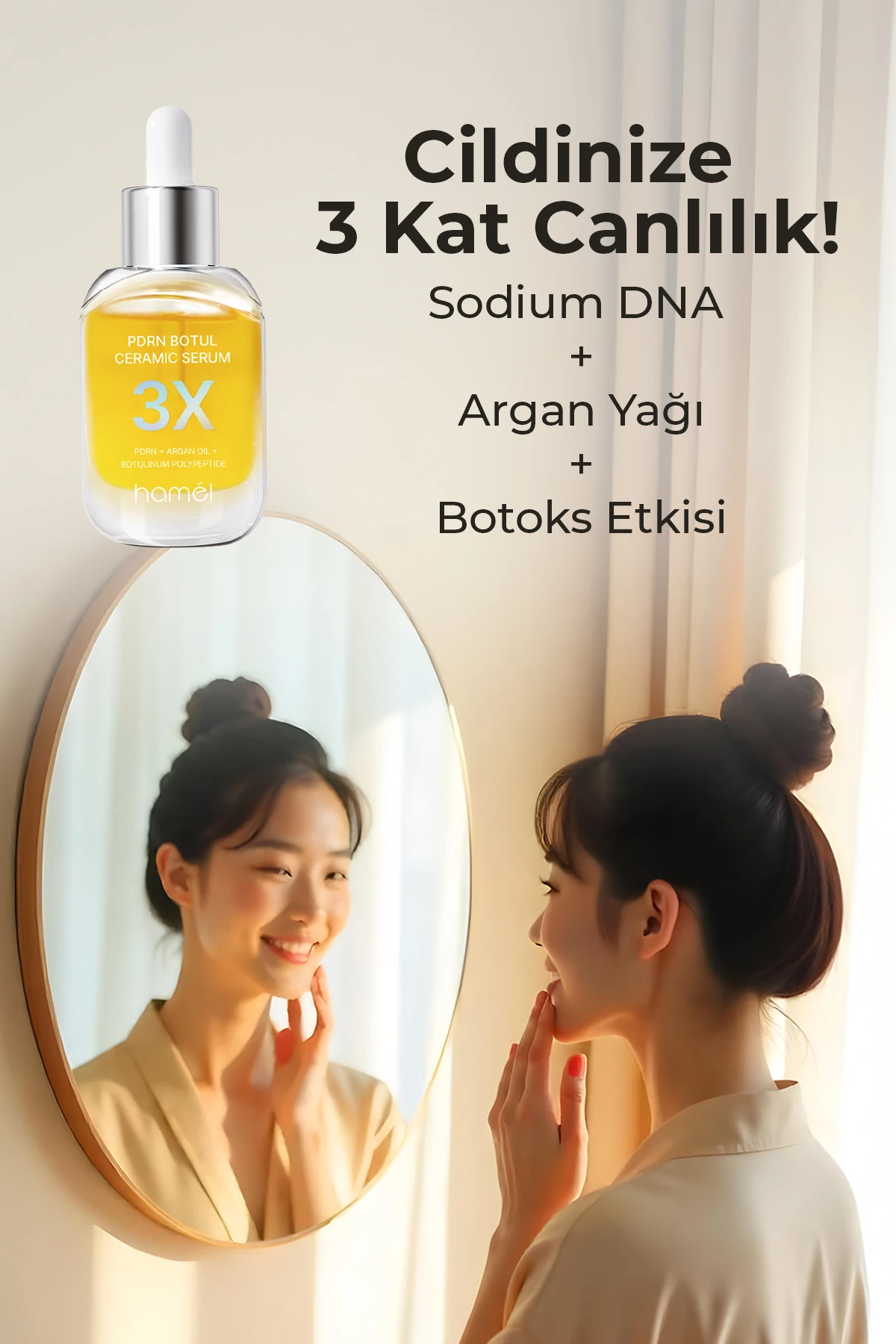 3X PDRN Botul Ceramic Serum Sodium DNA Botoks Etkili Doku Onarıcı Serum Kore 30ml