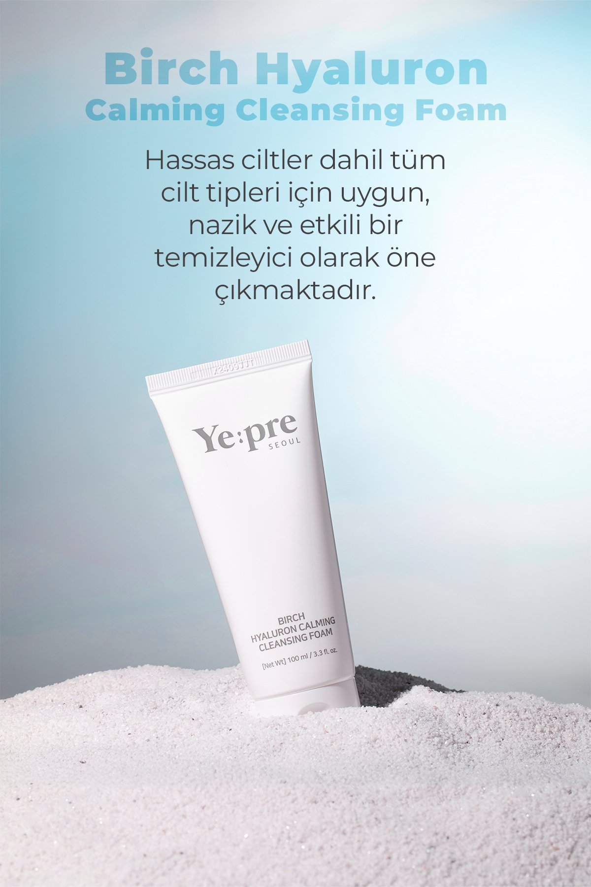 Huş Ağacı Özü ve Hyalüronik Asit İçeren Temizleyici Köpük 100ml