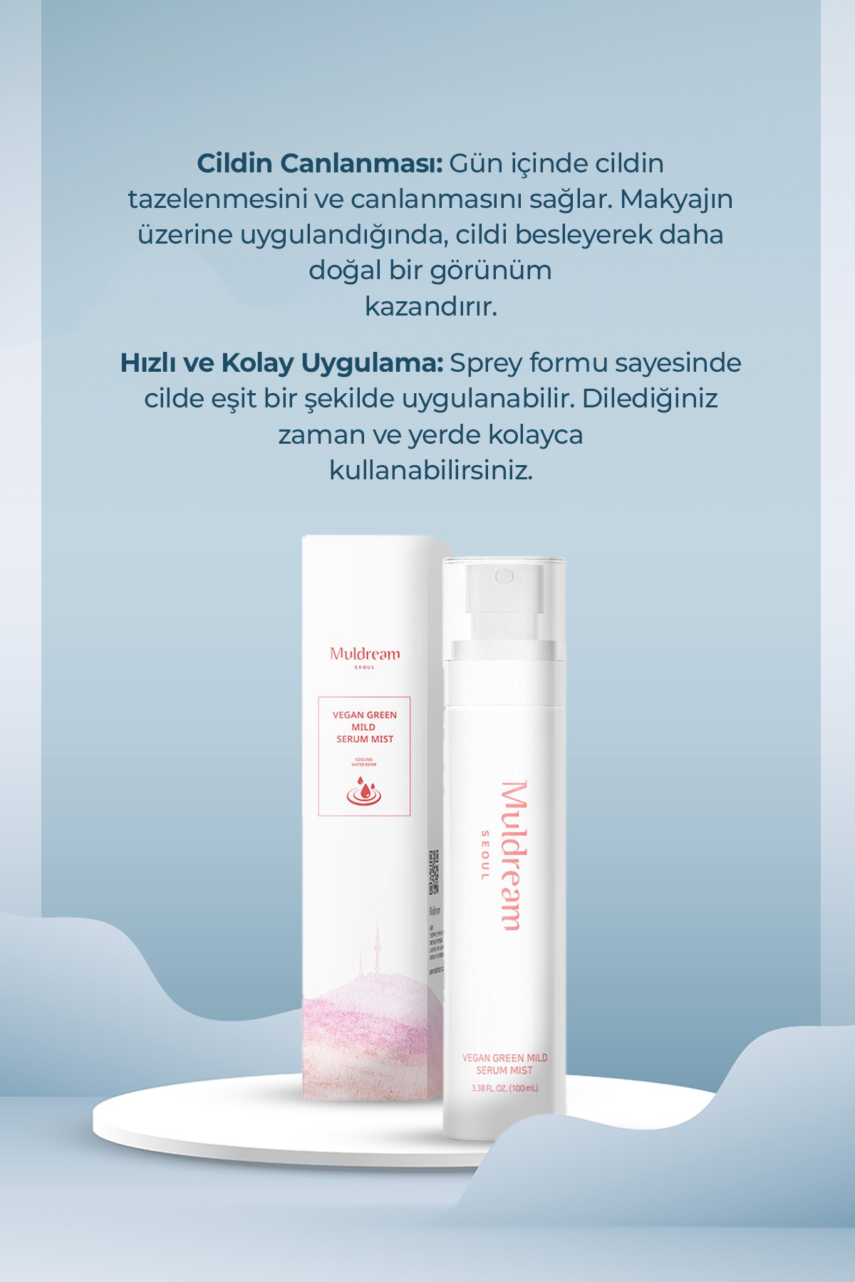 Hassas Ciltler İçin Sebum Kontrolü ve Nem Bakımı S.O.S Kore Sprey Serum 110ml – Yatıştırıcı & Bariyer Güçlendirici