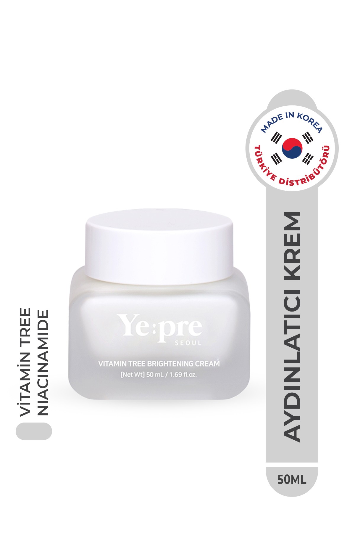 YEPRE Vitamin İçerikli Aydınlatıcı Krem 50ml – Cilt Tonu Eşitleyici & Antioksidan Koruma