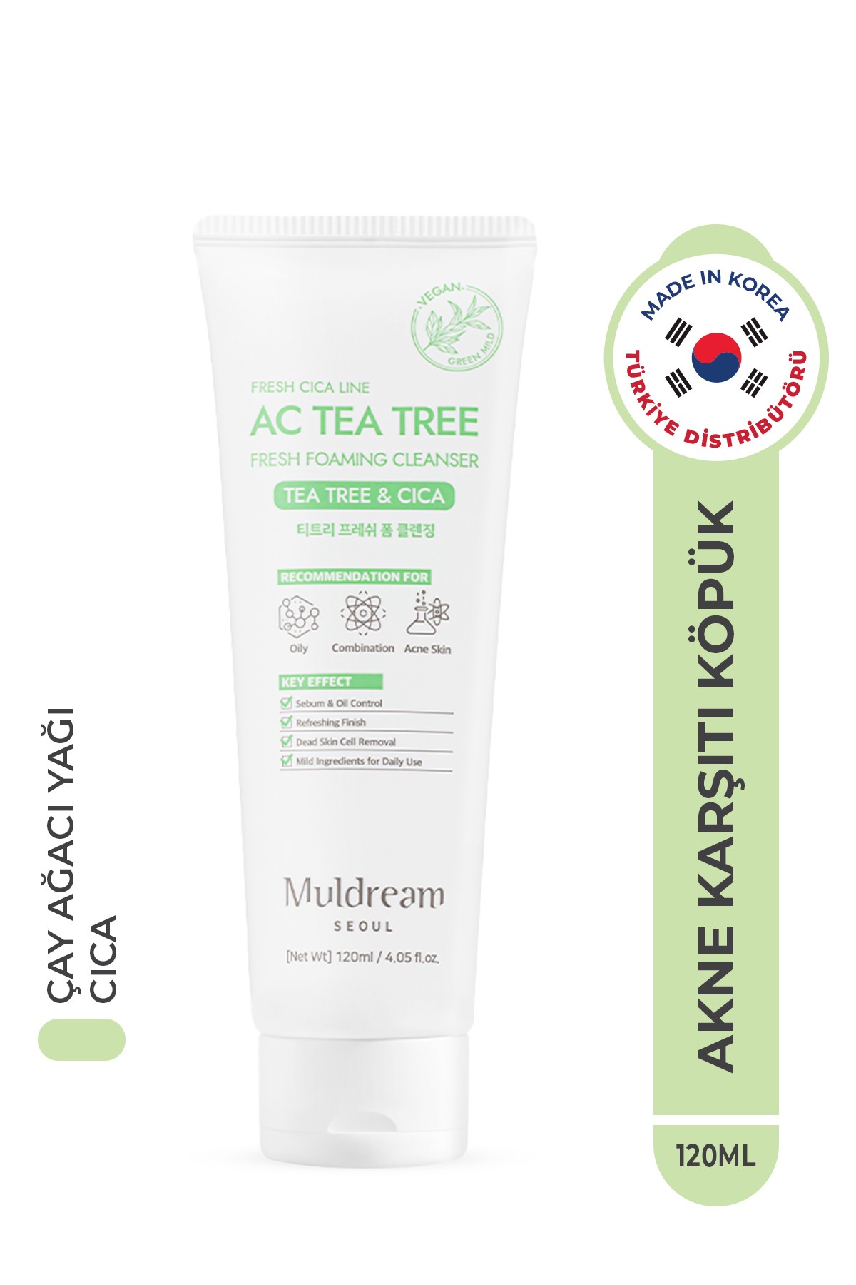 Ac Tea Tree Fresh Foaming Cleanser Yüz Temizleme Köpüğü Sebum Dengeleyici Çay Ağacı Yağı Kore 120ml