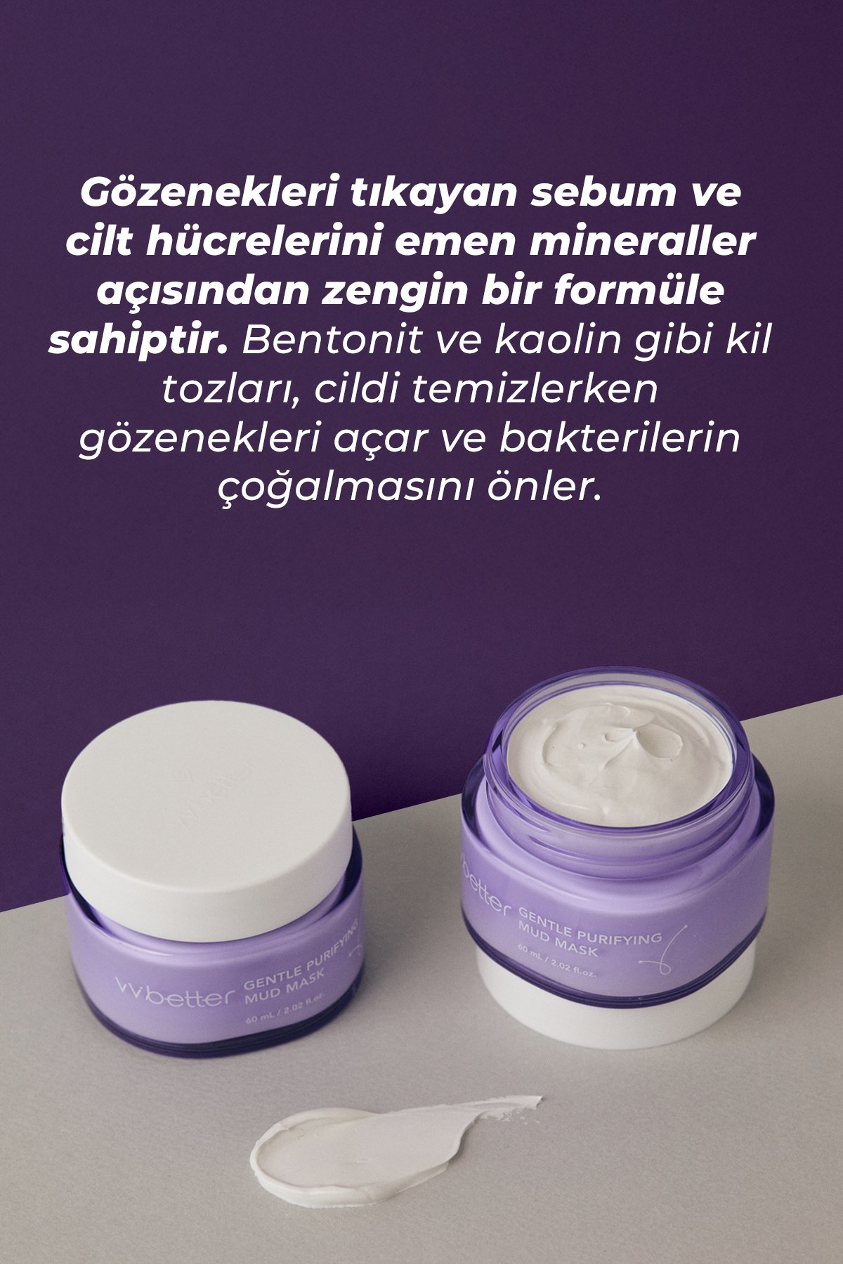 Canlandırıcı ve Arındırıcı Kore Kil Maskesi – Gözenek Temizleyici & Sebum Dengesi 60ml