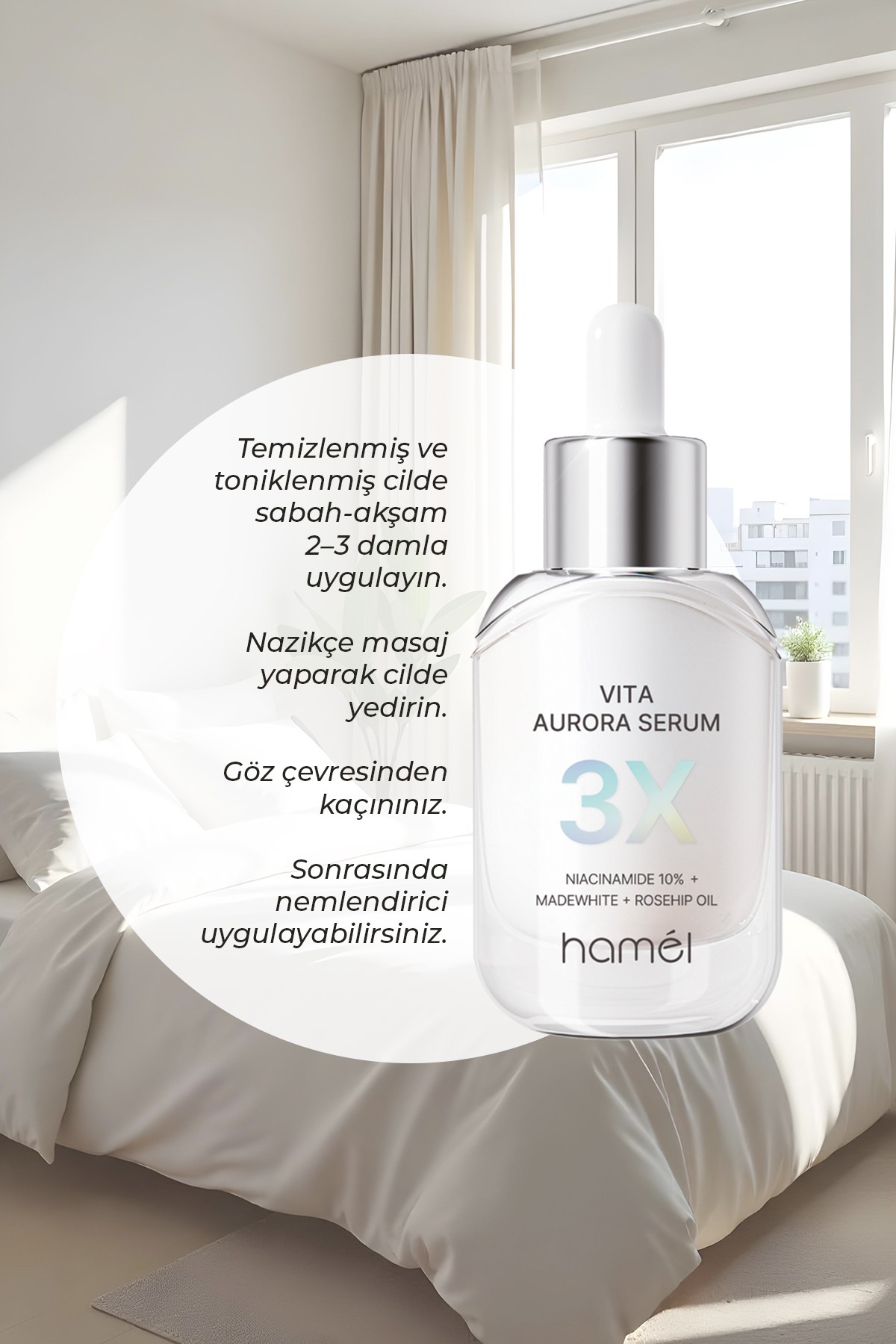 3X Vita Aurora Serum %10 Niacinamide Koyu Leke Karşıtı Cilt Tonu Eşitleyici Serum Kore 30ml