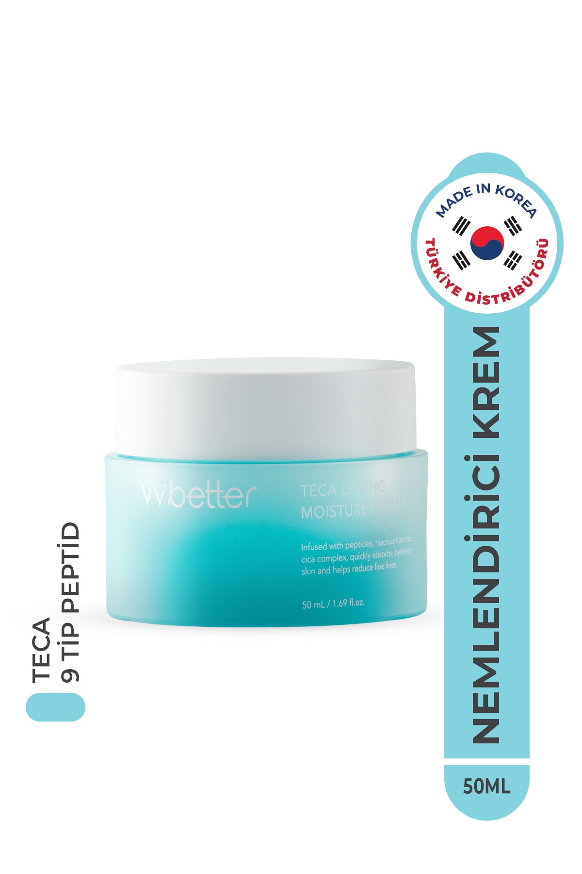 Teca Lifting Moisture Cream Sıkılaştırıcı Nemlendirici Krem Cilt Bariyeri Güçlendirici Kore 50ml
