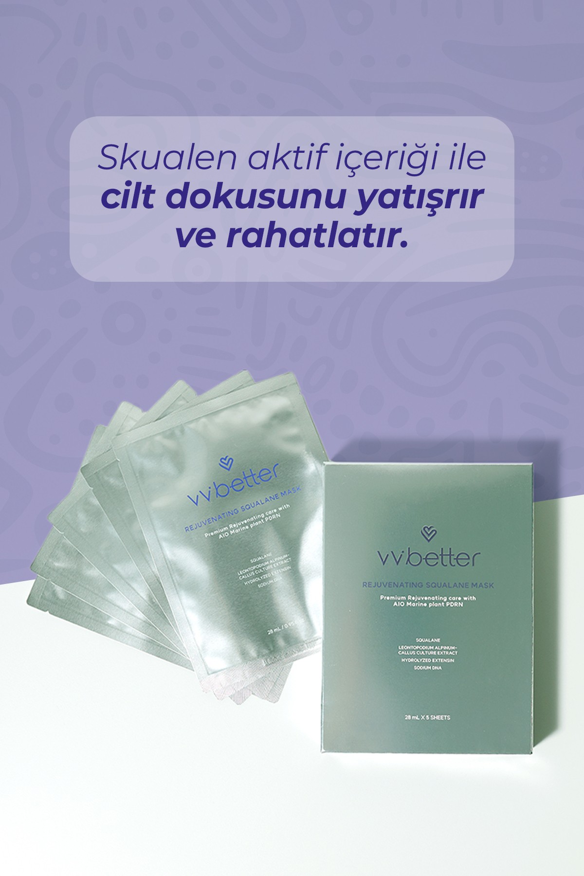 Rejuvenating Squalane Mask Yüz Maskesi Centella Asiatica Madecassoside Hyaluronic Acid Kore 5'li