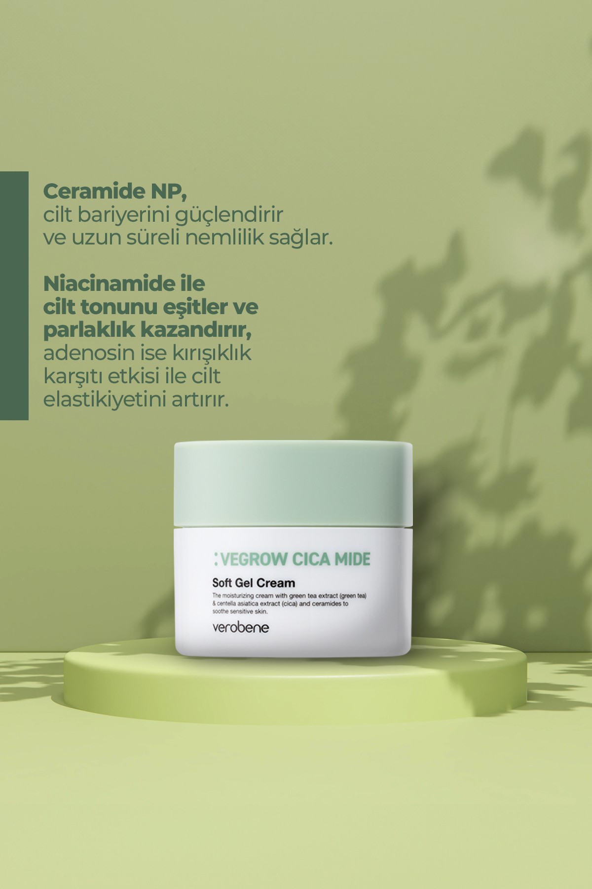 Vegrow Cica Mide Nemlendirici Jel Krem 50ml