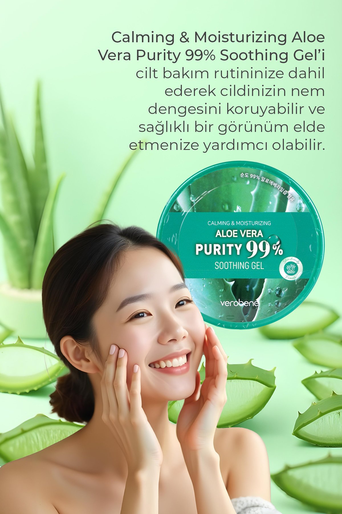 %99 Saf Aloe Vera Yatıştırıcı ve Nemlendirici Jel 300ml