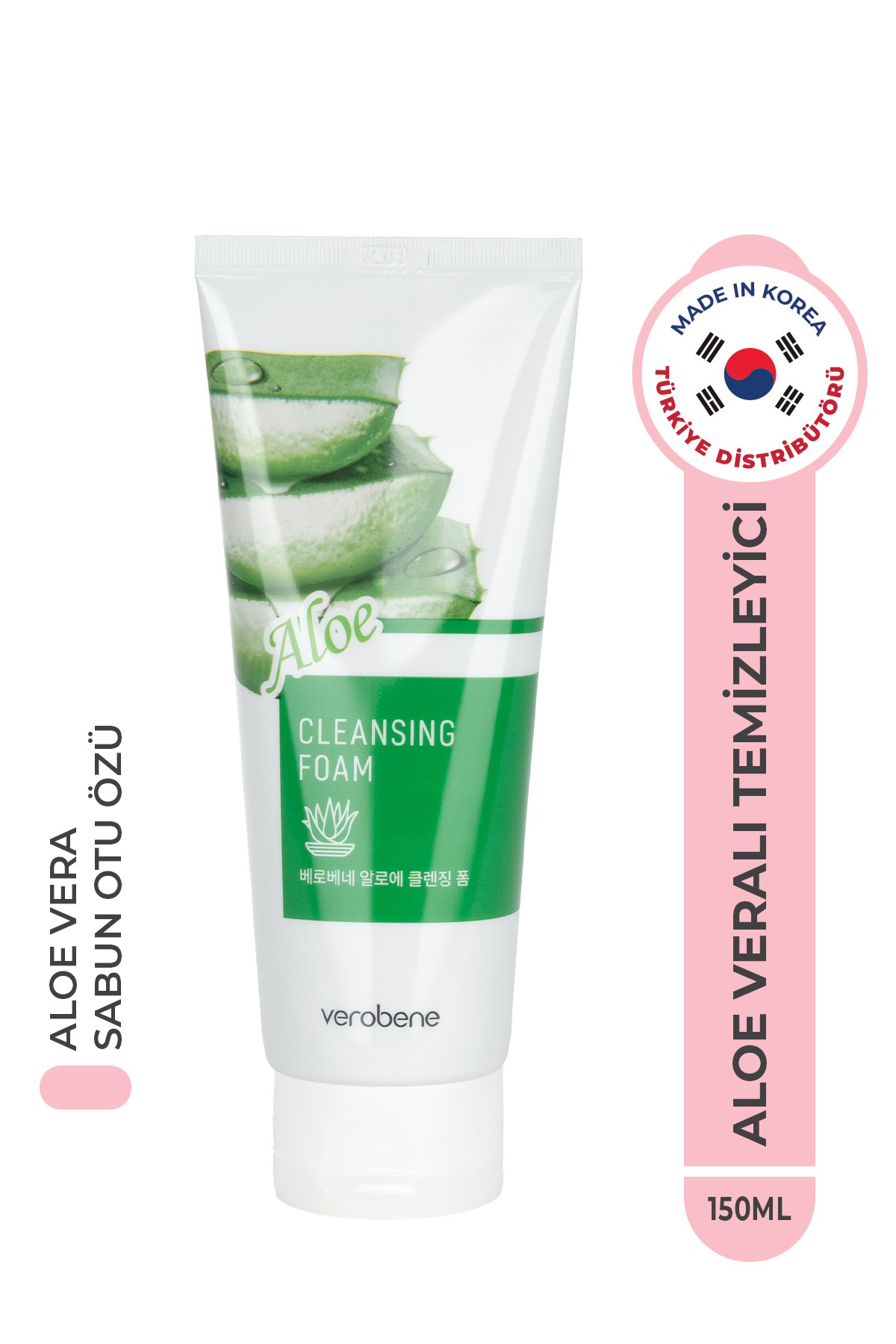 Aloe Vera İçerikli Nemlendirici ve Yatıştırıcı Yüz Temizleme Köpüğü 150ml