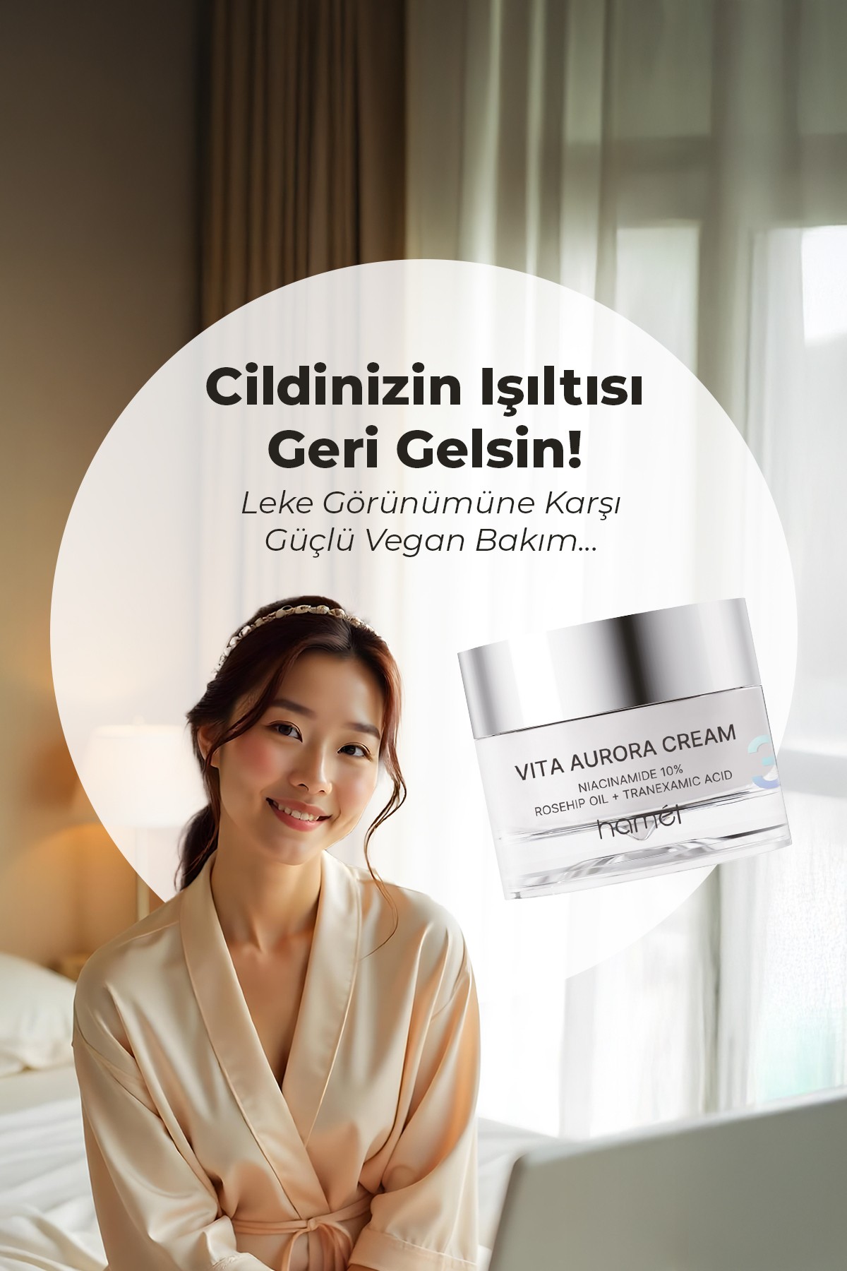 3X Vita Aurora Cream %10 Niacinamide Koyu Leke Karşıtı Cilt Tonu Eşitleyici Krem Kore 50ml