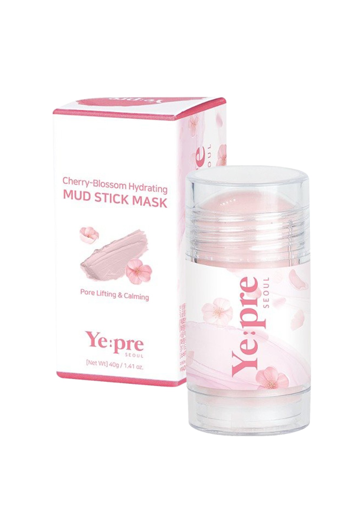 YEPRE Kiraz Çiçeği Özü İçeren Sıkılaştırıcı Nemlendirici Stik Kil Maskesi 40g