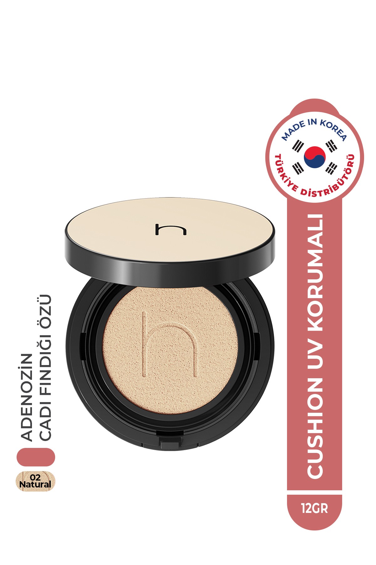 Zero Fit Cushion Vegan Nemlendirici Kore Fondöten SPF50 PA++++ – UV Koruma & Işıltı