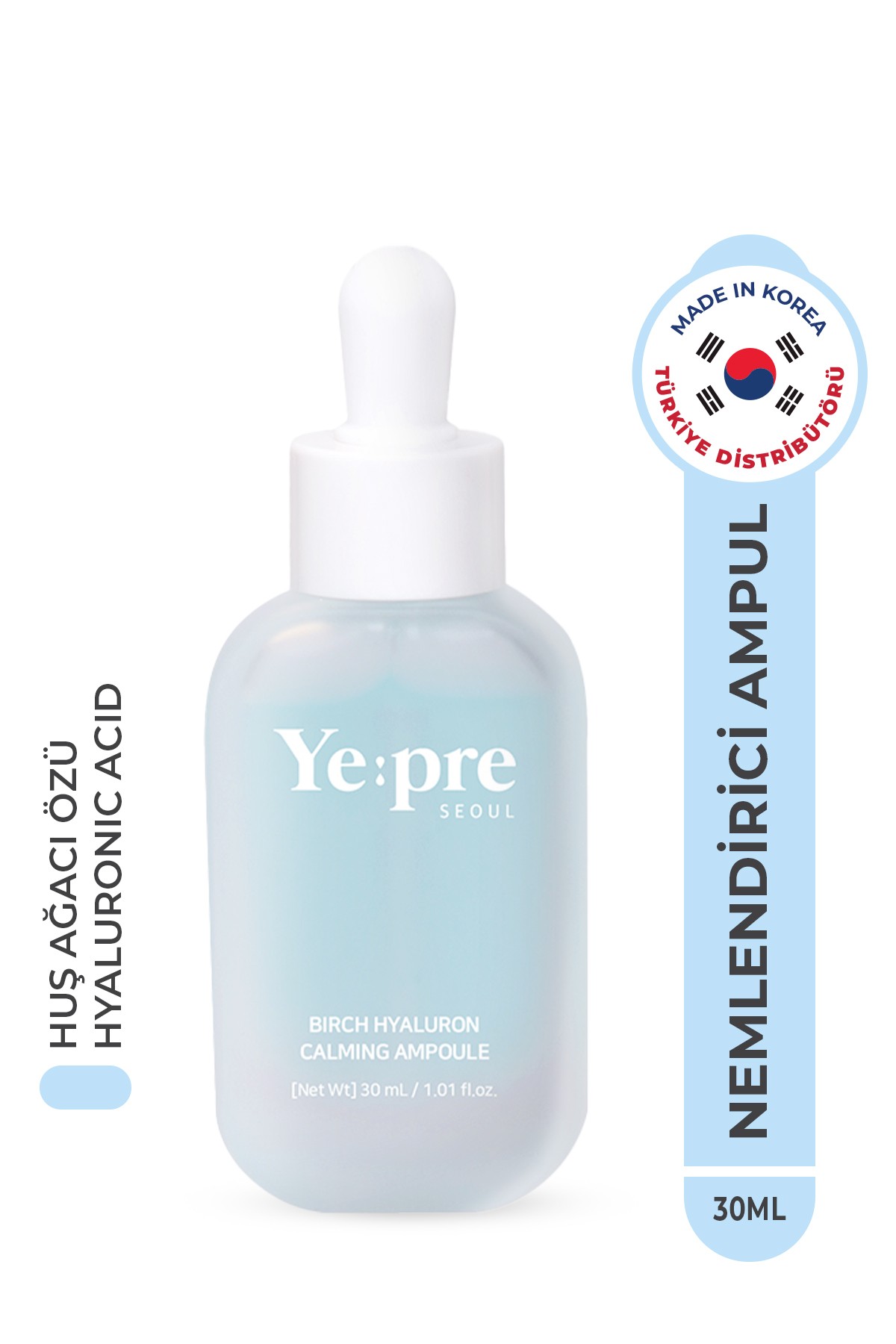 Birch Hyaluron Calming Ampoule Yoğun Nemlendirici Ampul Huş Ağacı Hyaluronic Acid Kore 30ml