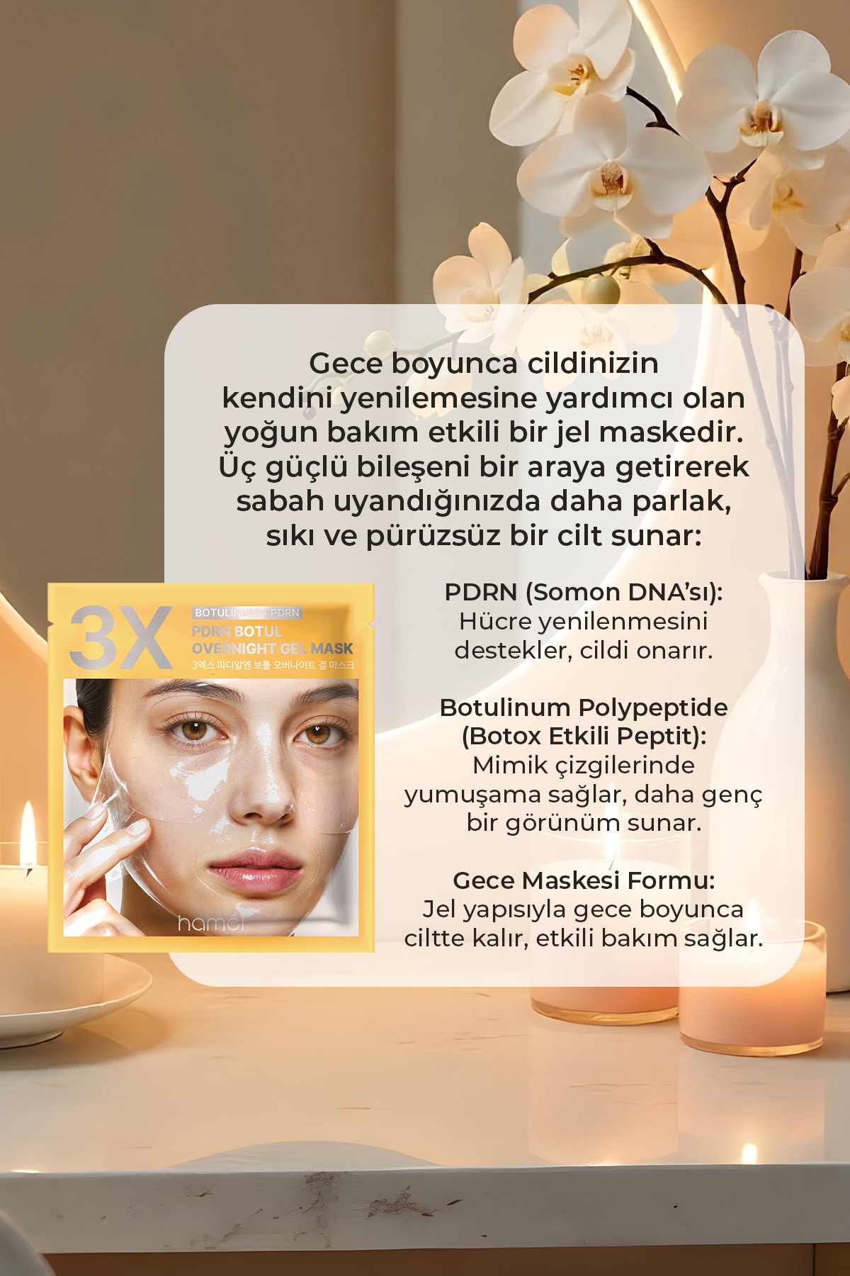 PDRN Botul Overnight Mask – Cilt Yenileyici ve Nemlendirici Jel Maske