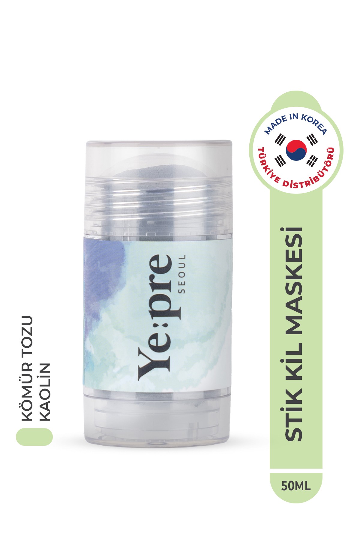 Kaolin İçerikli Arındırıcı Kore  Stik  Kil Maskesi 40gr – Gözenek Sıkılaştırıcı & Sebum Dengesi