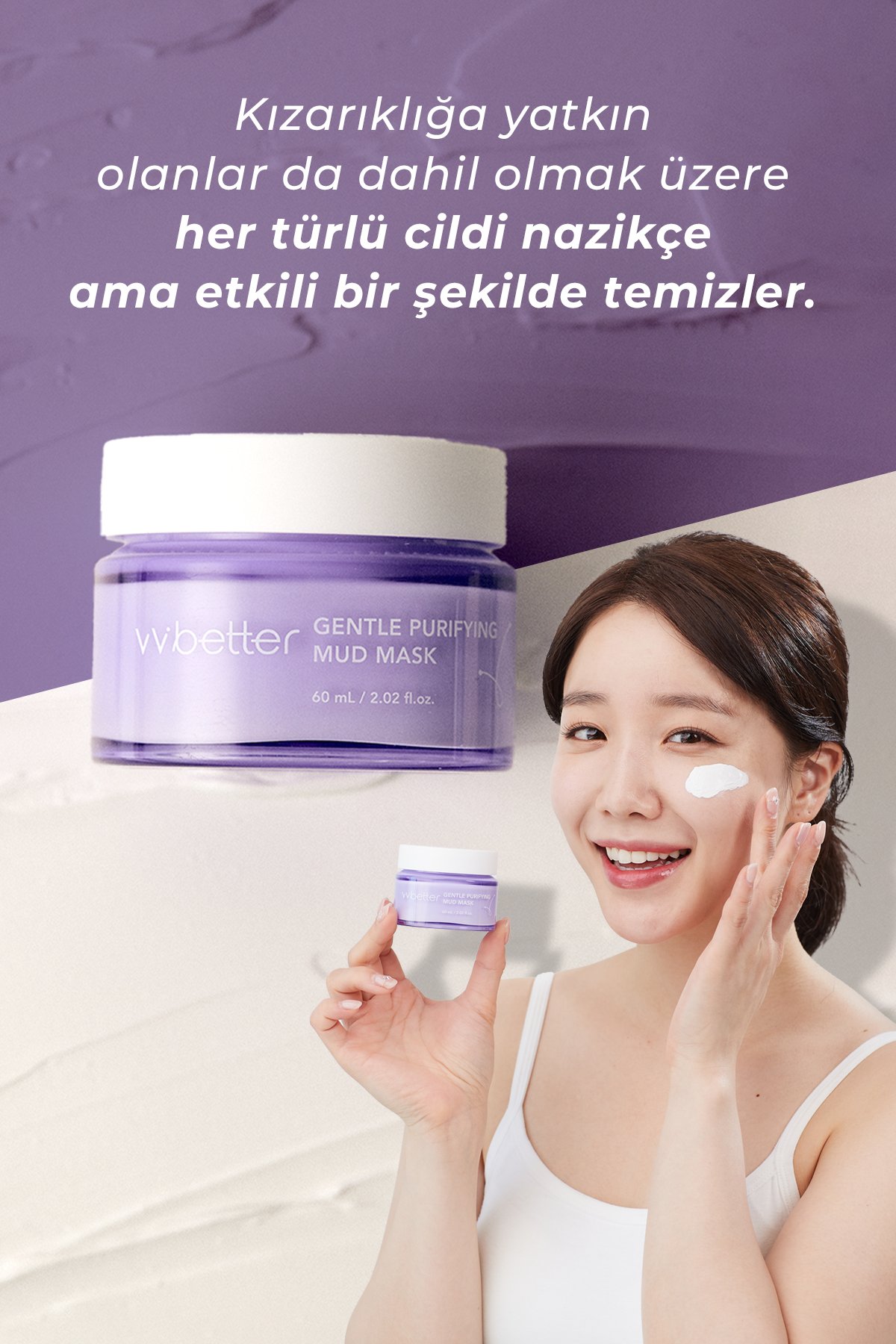 Canlandırıcı ve Arındırıcı Kore Kil Maskesi – Gözenek Temizleyici & Sebum Dengesi 60ml